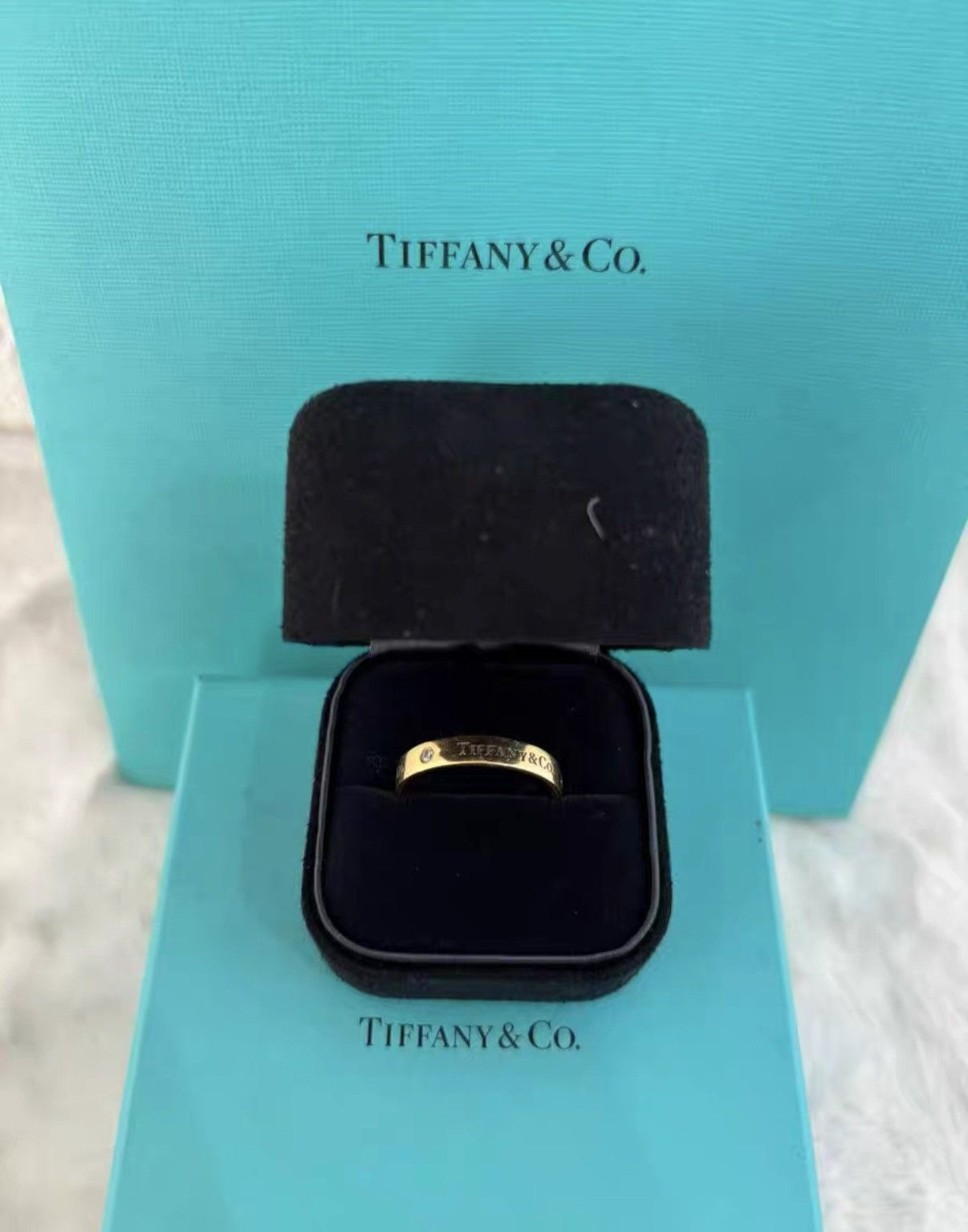 Tiffany & Co. Tiffany & Co. 18K gold ring with three diamonds J38 Size ONE SIZE - 1 Thumbnail