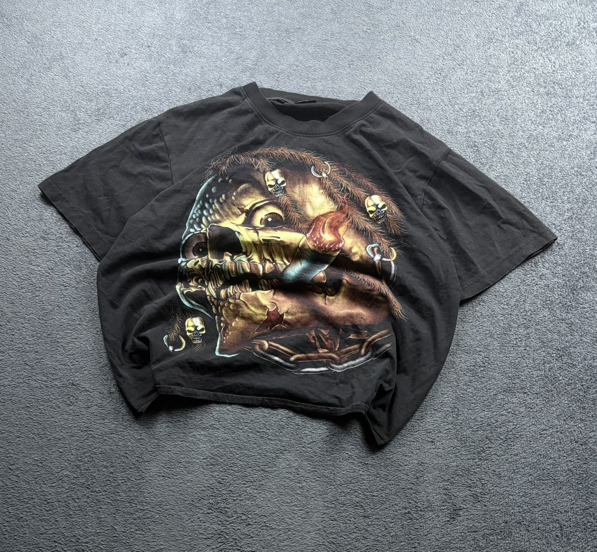 Band Tees Creaciones Gavi Big Double Side Logo Oversized T-shirt Skull Size US L / EU 52-54 / 3 - 1 Thumbnail