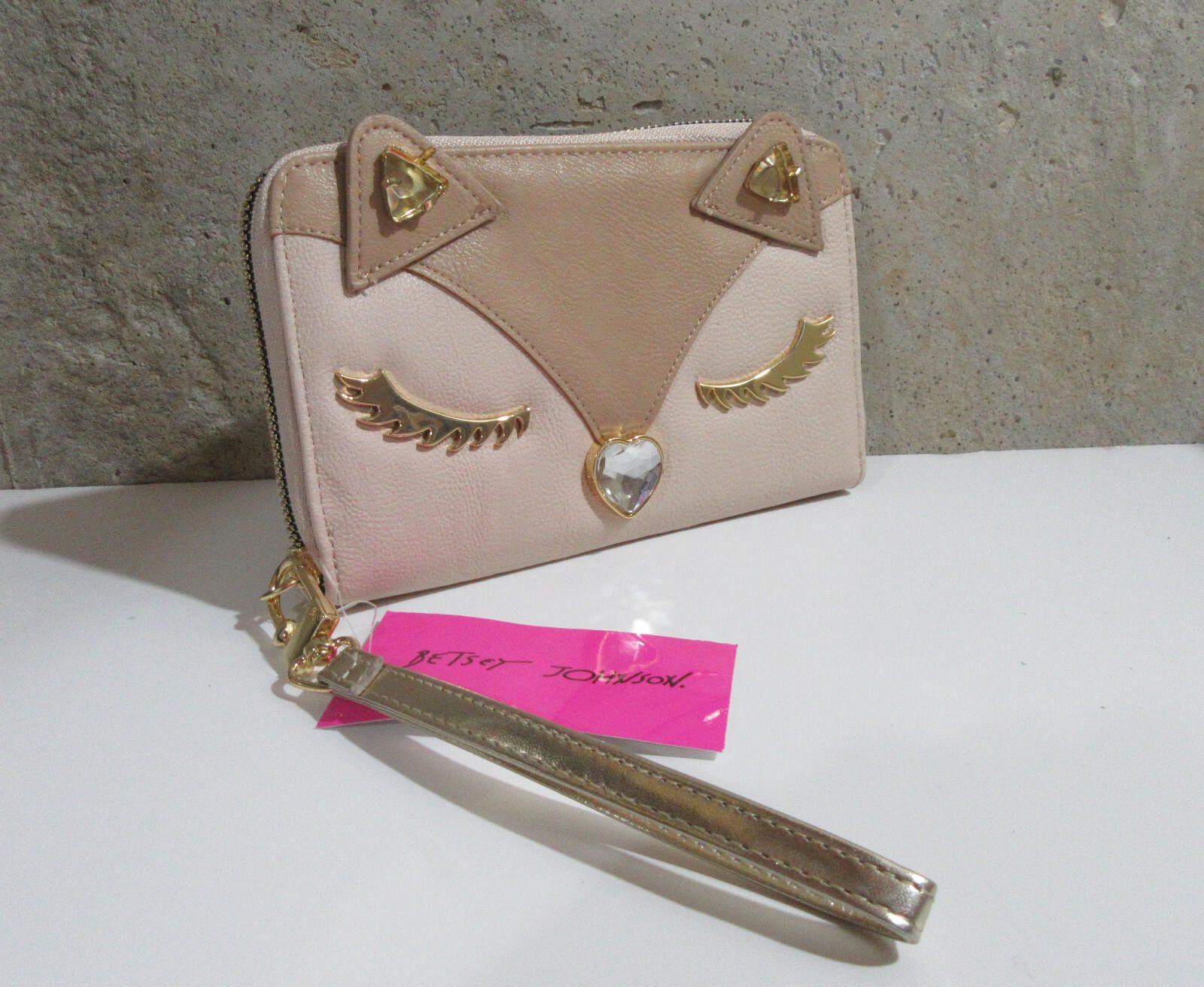 Designer Betsey Johnson Kitsch Kitten Cat Wallet Brown Multi NWT Size ONE SIZE - 4 Thumbnail