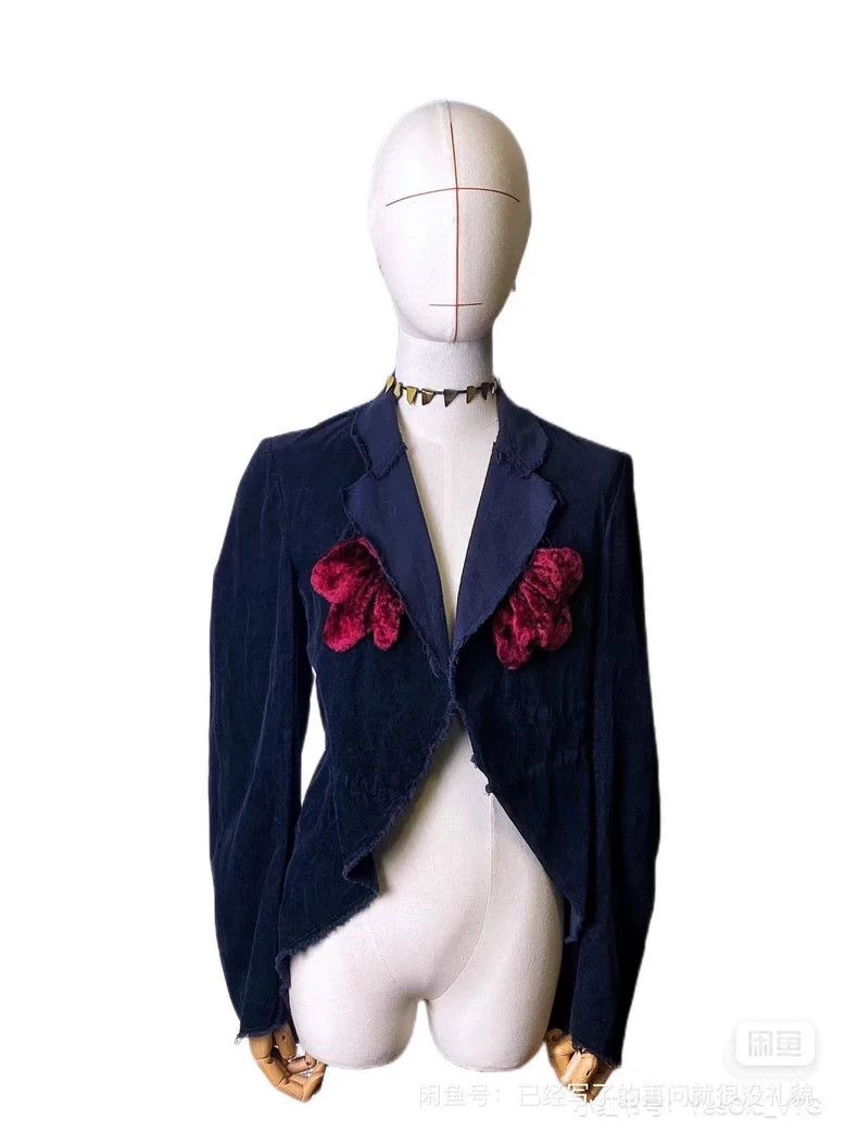 Comme des Garcons Comme des Garcons Velvet torn wing dovetail coat Size M / US 6-8 / IT 42-44 - 1 Thumbnail