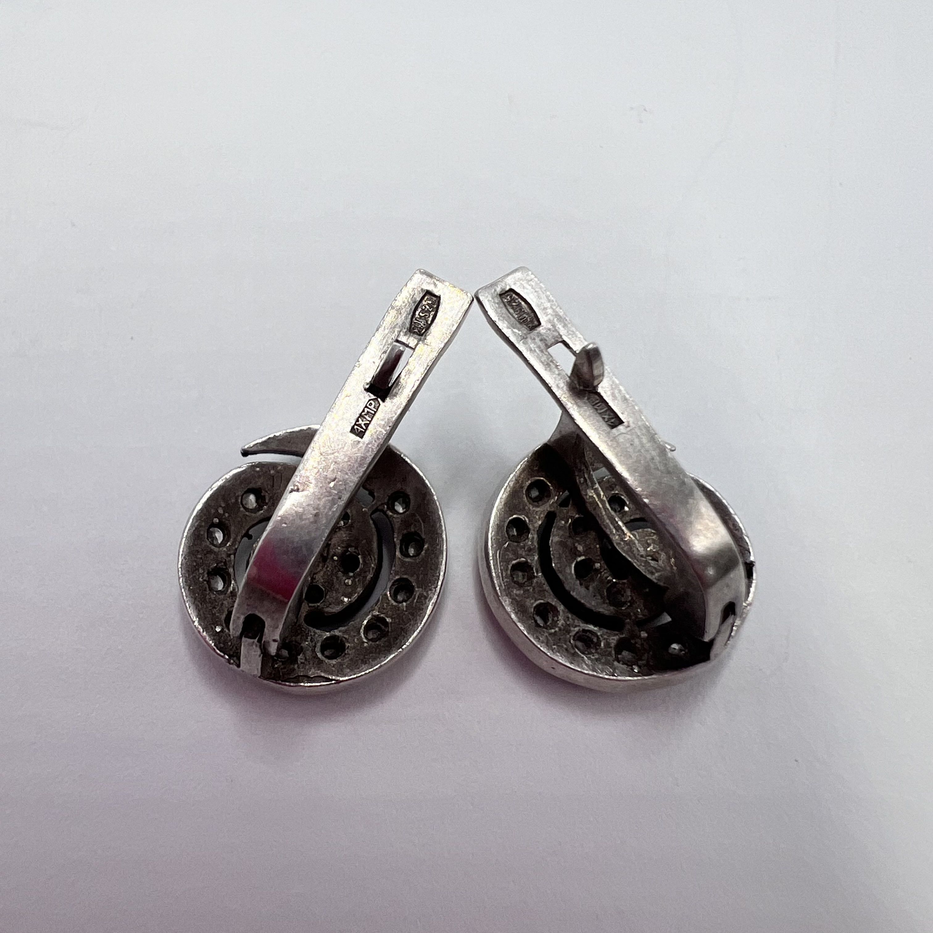 Other Vintage Pair Of Stud Earrings Sterling Silver 5.11gr Size ONE SIZE - 5 Thumbnail