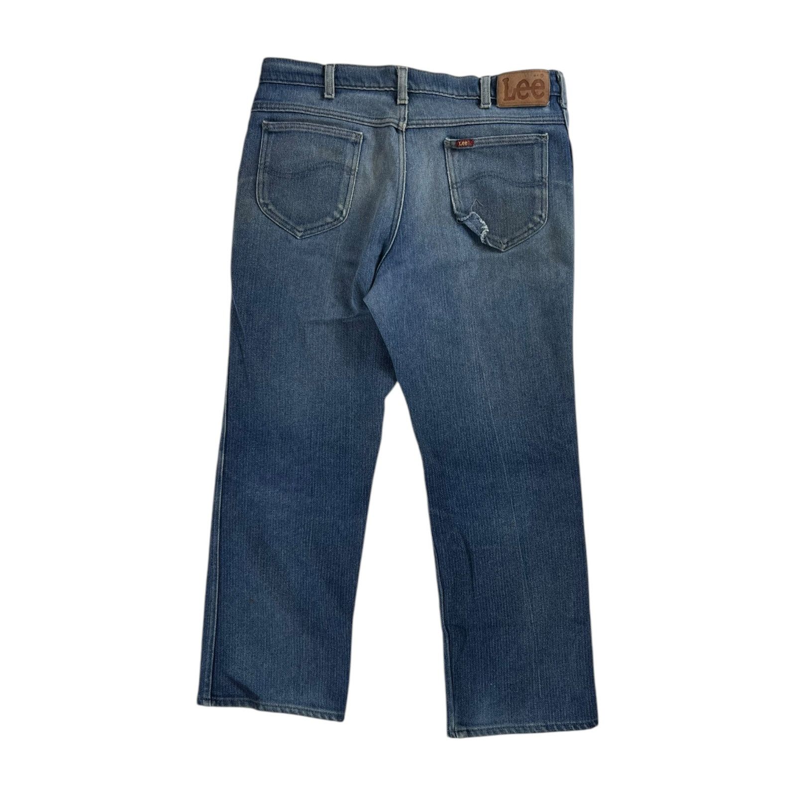 Lee × Vintage Vintage 90s Lee piped faded jeans (35x27) Size US 35 - 1 Thumbnail