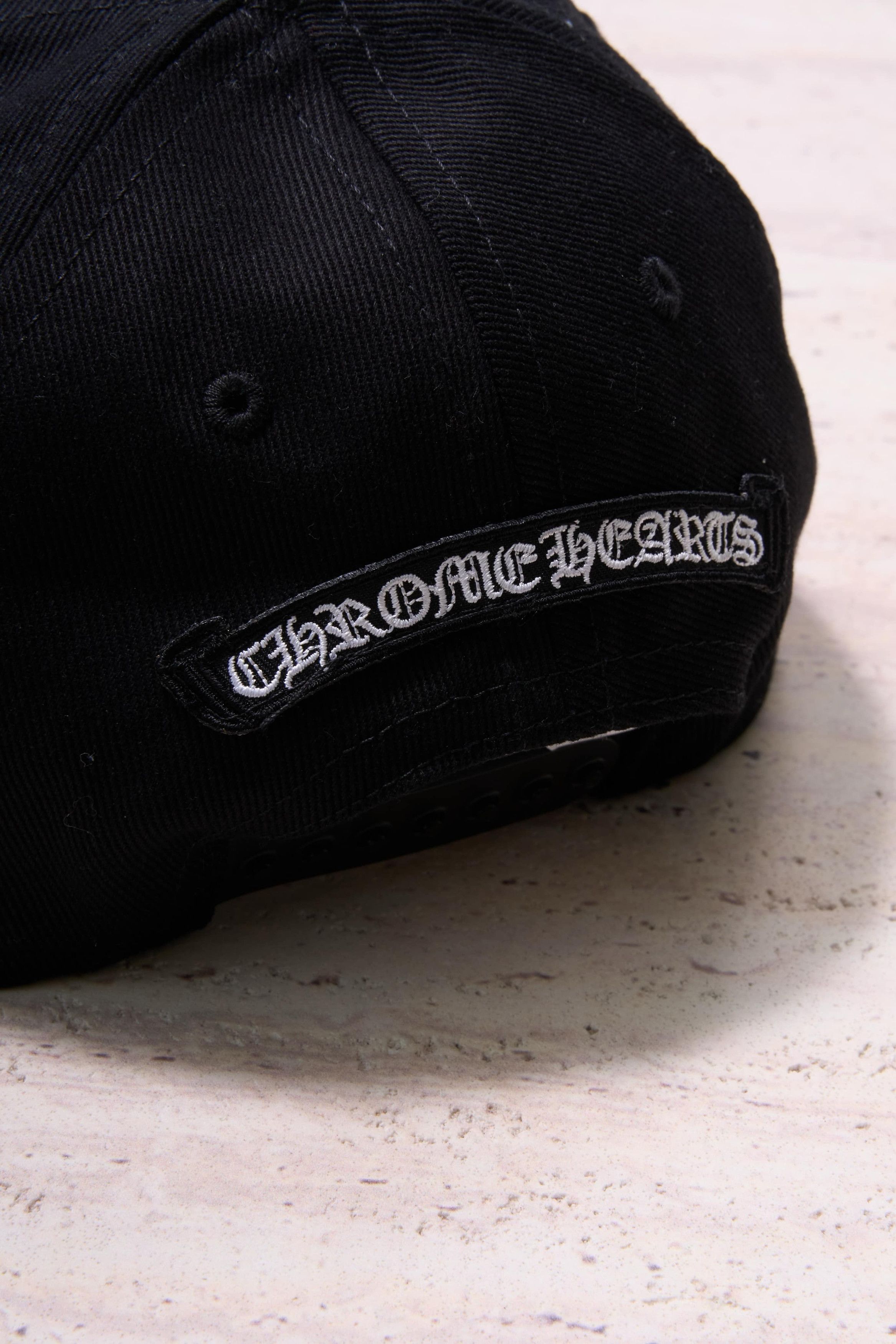 Chrome Hearts Chrome Hearts Dagger Denim Baseball Hat Black/White Size ONE SIZE - 9 Thumbnail
