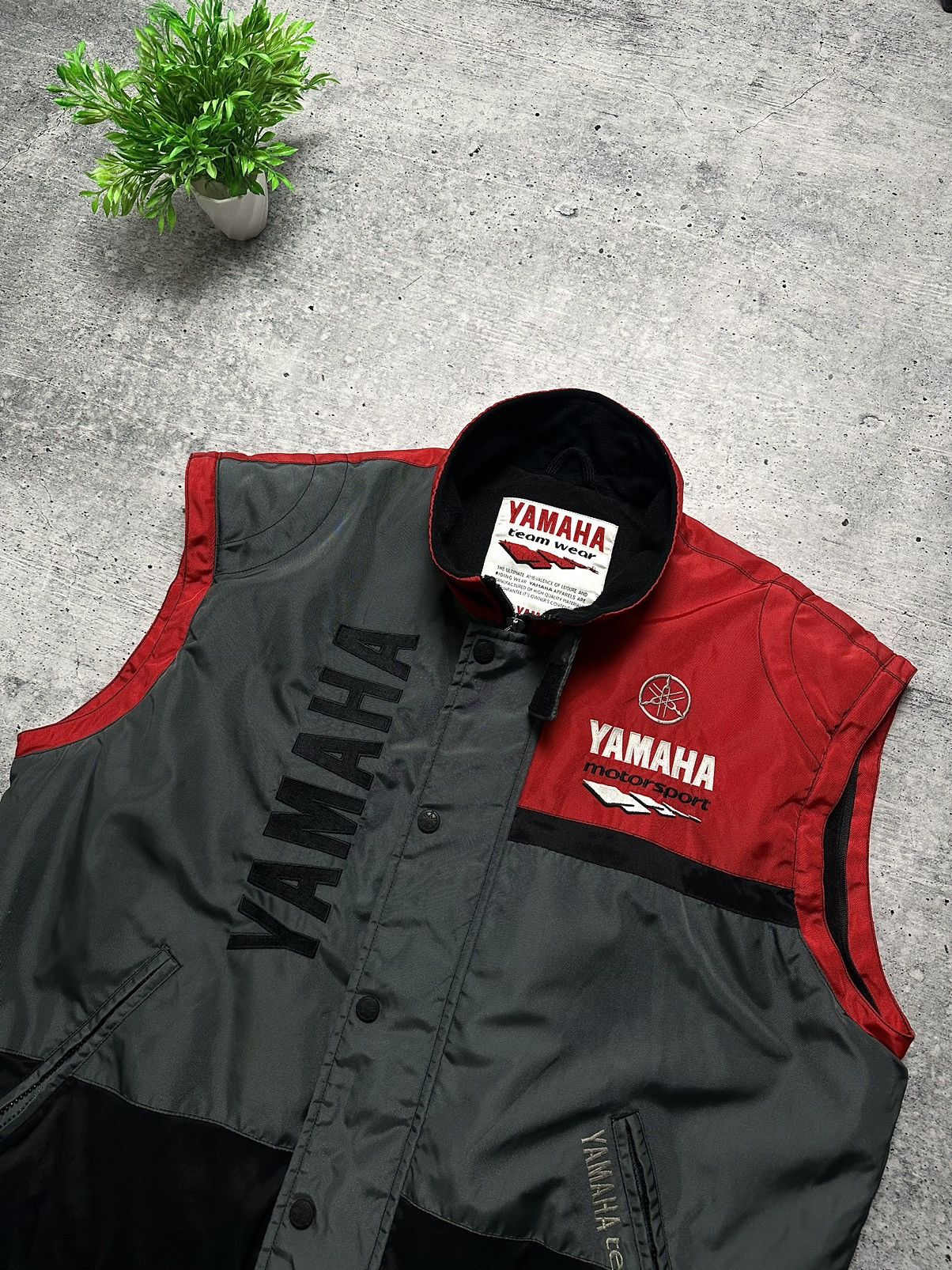 Yamaha Vintage 90s Yamaha R1 Racing MotoSport Moto Vest Size US XL / EU 56 / 4 - 3 Thumbnail