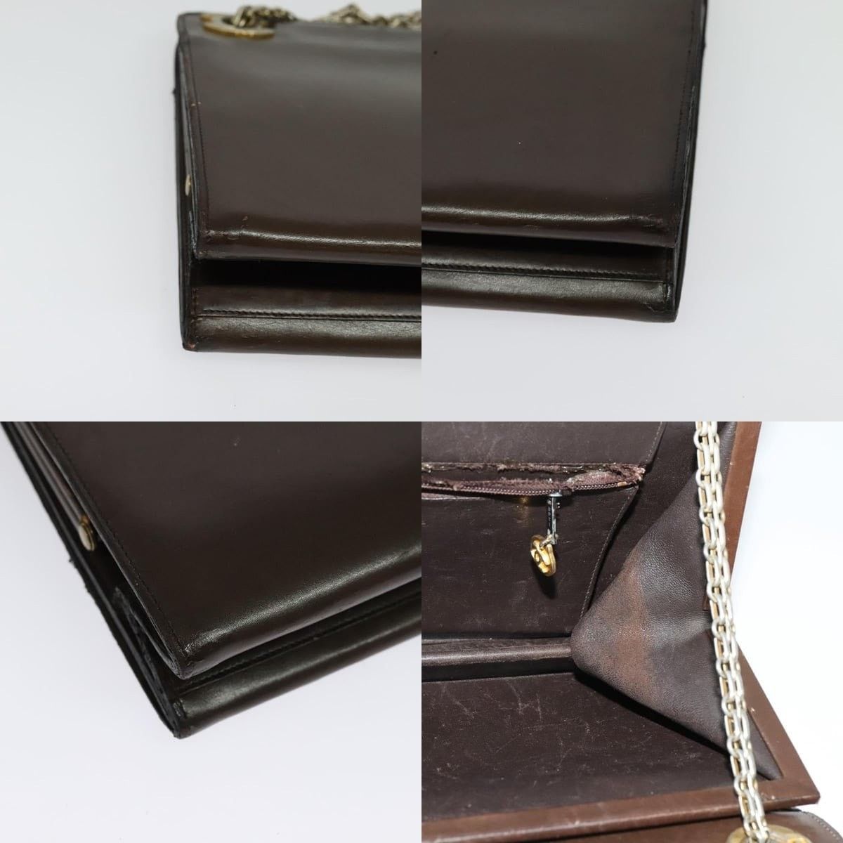 Chanel Chanel Chain Handbag Leather Brown Gold CC Size ONE SIZE - 6 Thumbnail