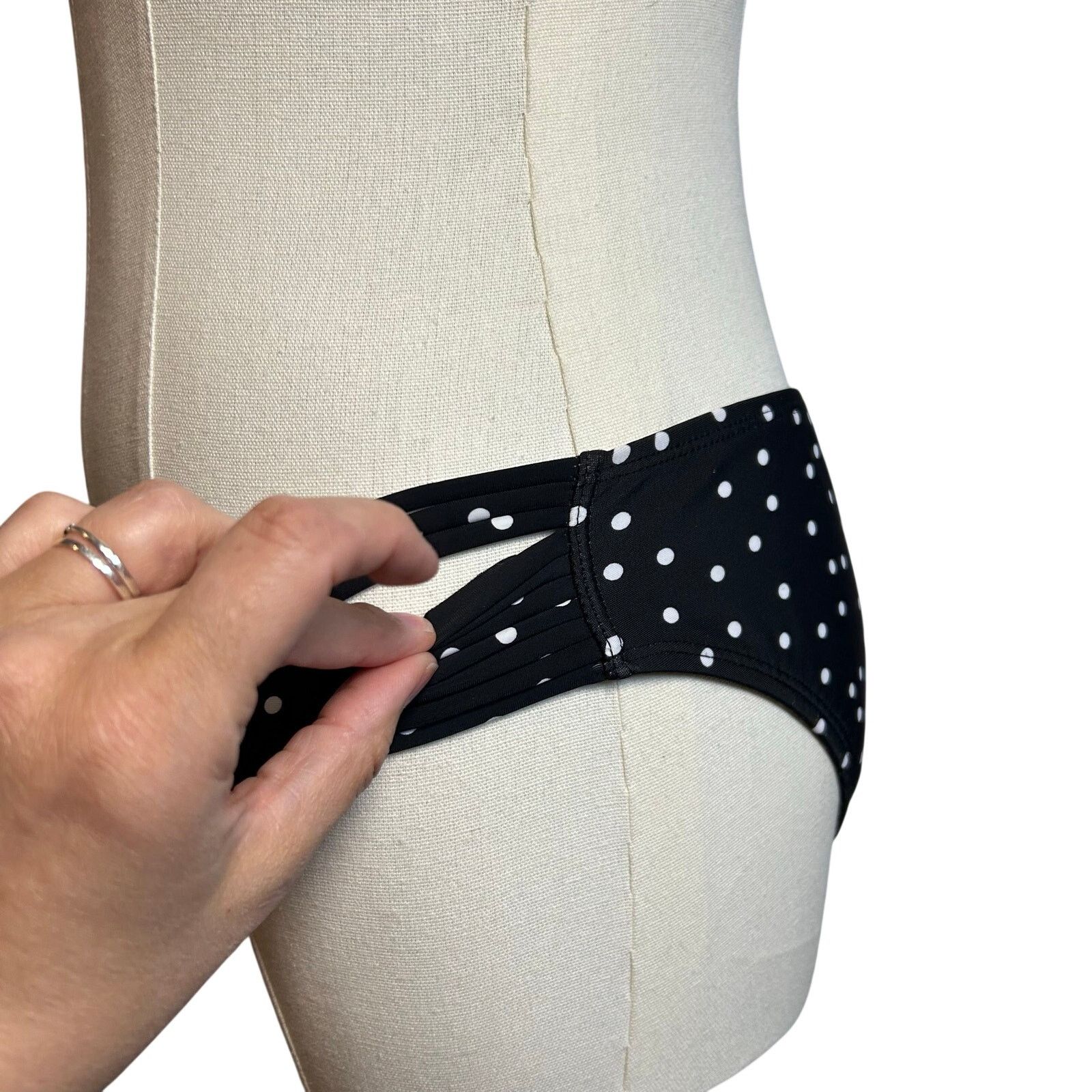 Other × Target Basics Black White Strappy Side Bikini Bottom Swim Medium Coquette Size ONE SIZE - 12 Thumbnail