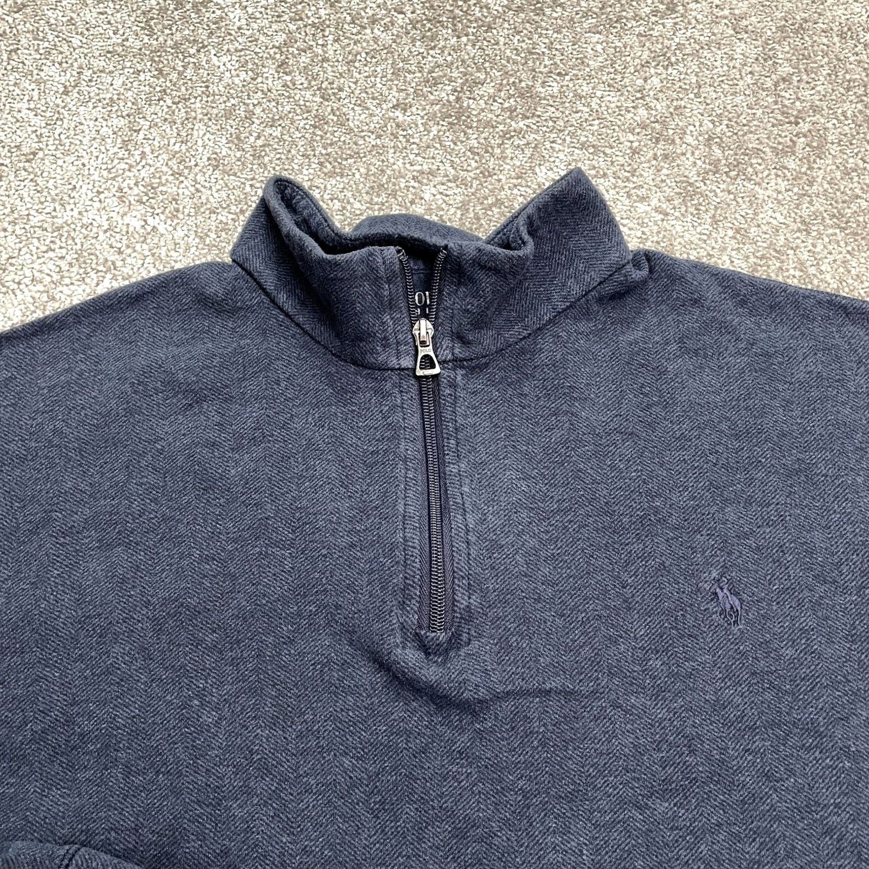 Polo Ralph Lauren Polo Ralph Lauren 1/4 Zip Sweater Mens XXL Blue Mock Neck Cotton Blend Casual Size US XXL / EU 58 / 5 - 3 Thumbnail