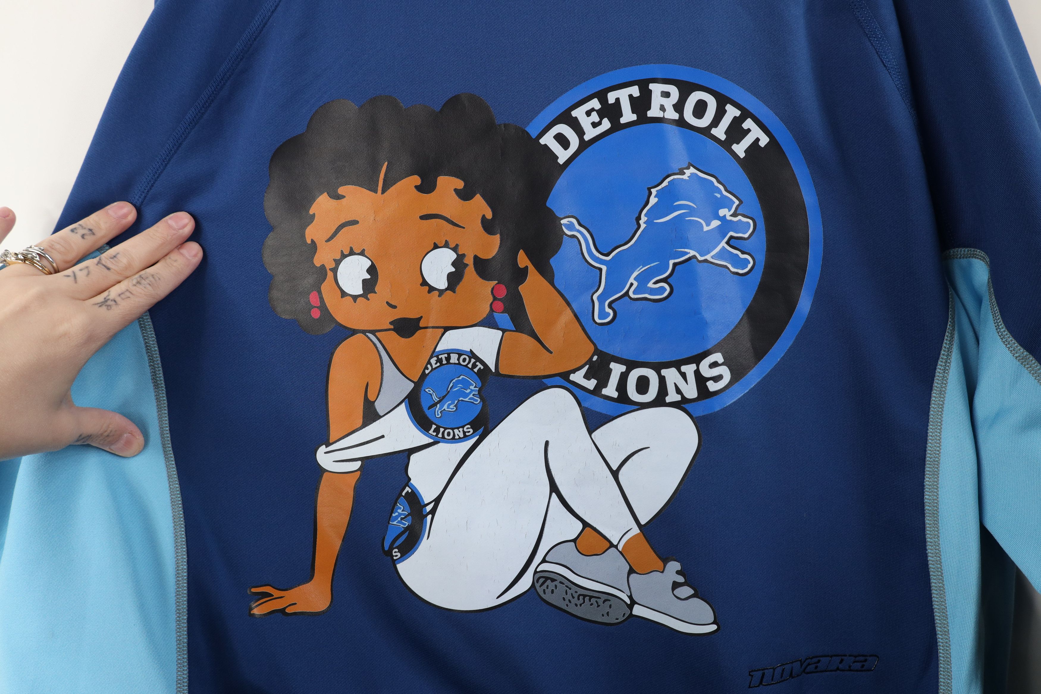 Vintage Novara Cycling Lions Betty Boop Half Zip Pullover Jersey Top Size 3XL / US 20-22 - 10 Thumbnail