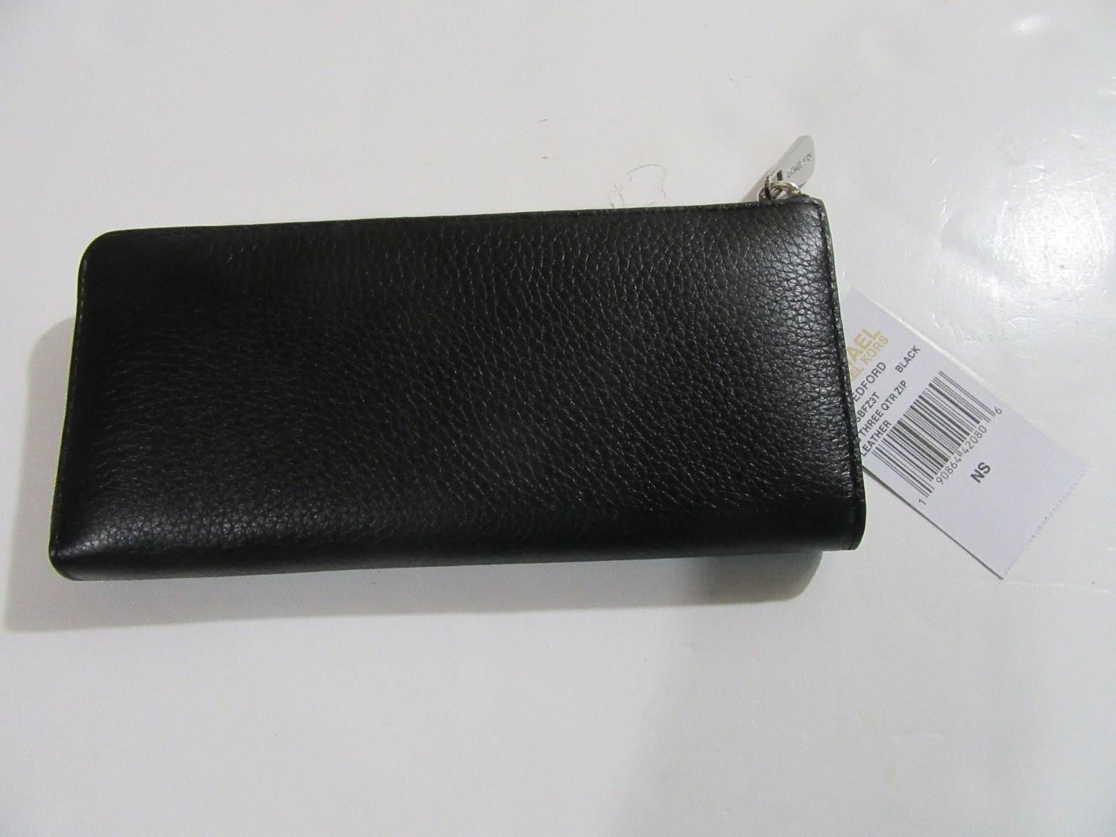 Michael Kors Michael Kors Bedford Large Three Quarter Zip Black/Silver Size ONE SIZE - 2 Thumbnail