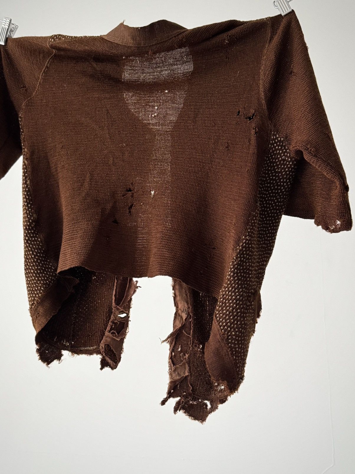 Vintage 1930s German Thrashed Avant Garde Wool Knit Cardigan Size US M / EU 48-50 / 2 - 10 Thumbnail