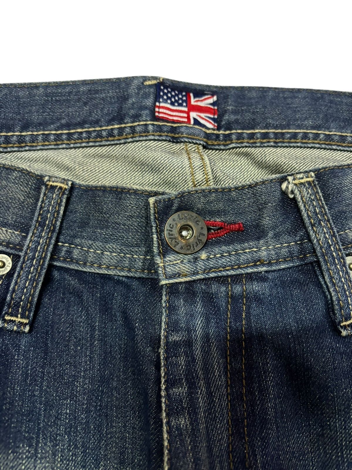 Japanese Brand Vtg Lyrics Japan Grunge Paint Splash Distressed Jeans Size US 33 - 6 Thumbnail