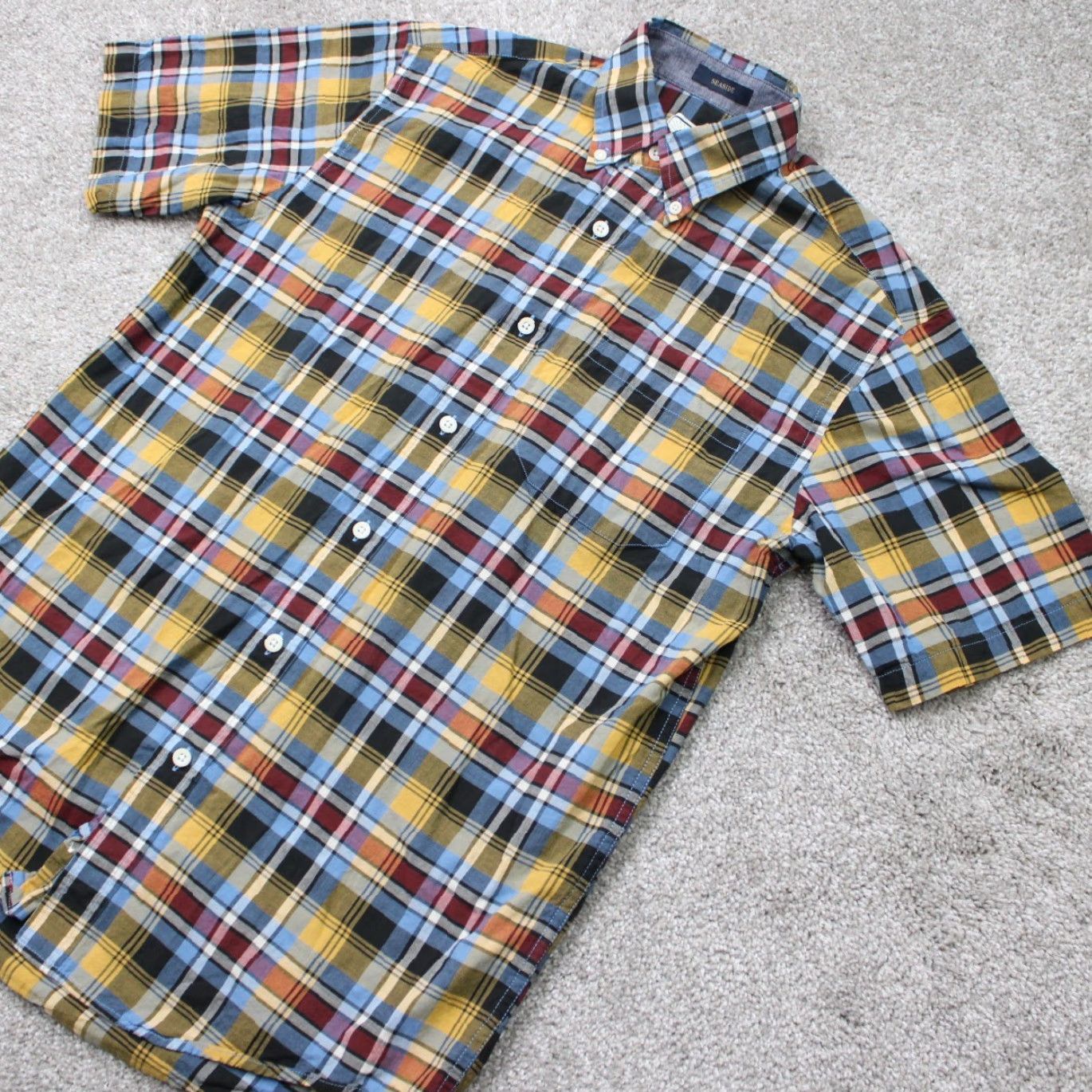 Pendleton Pendleton Board Shirt Surf Seaside Shirt Mens Small Yellow Blue Plaid Cotton Short Sleeve Button-Up Vintage No Size US S / EU 44-46 / 1 - 3 Thumbnail
