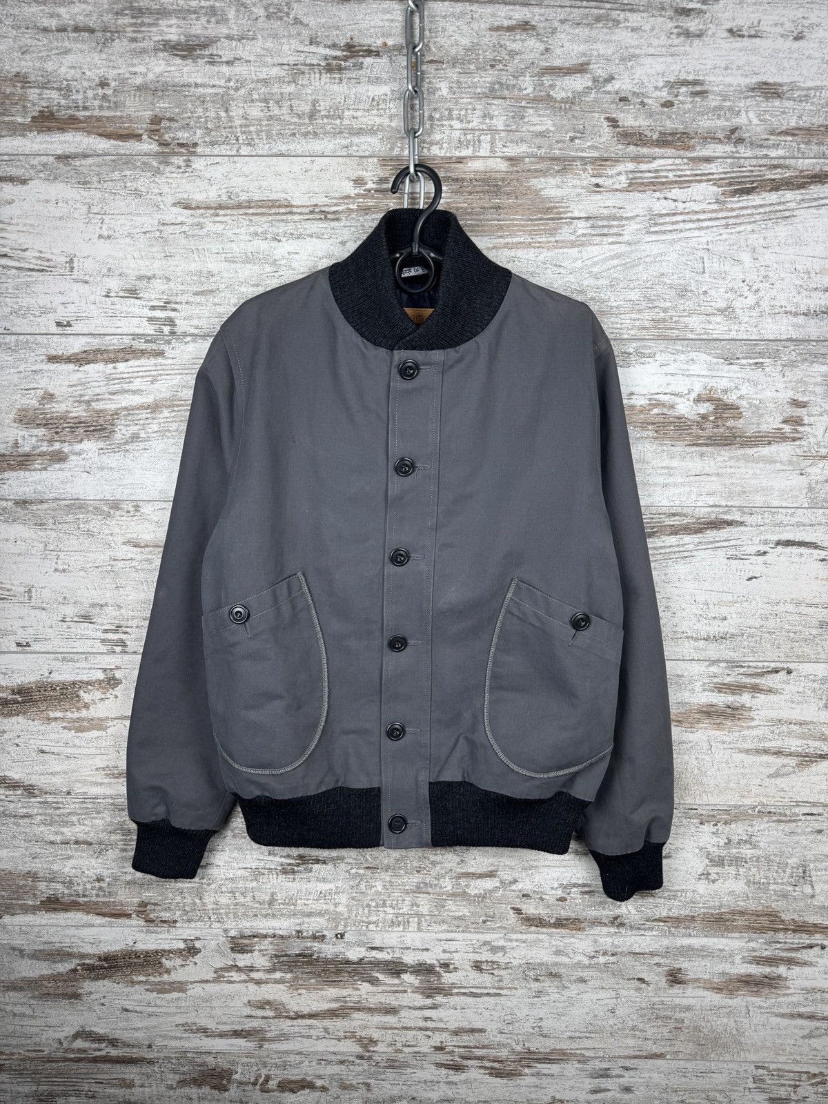 Albam Mens Vintage Albam bombers made in England jacket grey Size US S / EU 44-46 / 1 - 1 Thumbnail
