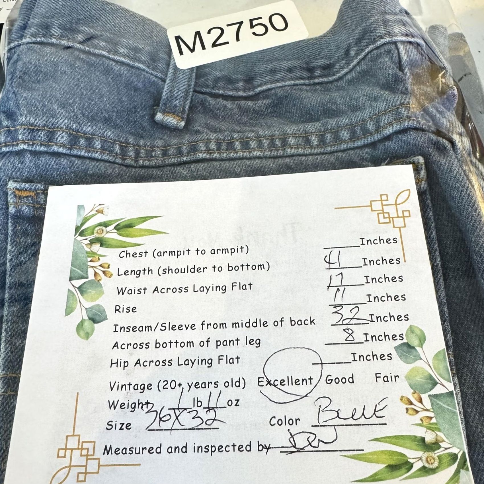 Dickies Dickies Jeans Mens 34x32 Blue Denim Straight Leg 5-Pocket Relaxed Fit W993RNB Regular Mens Jeans Blue 5-Pocket Dickies Industrial Work Jeans Size US 36 / EU 52 - 6 Thumbnail