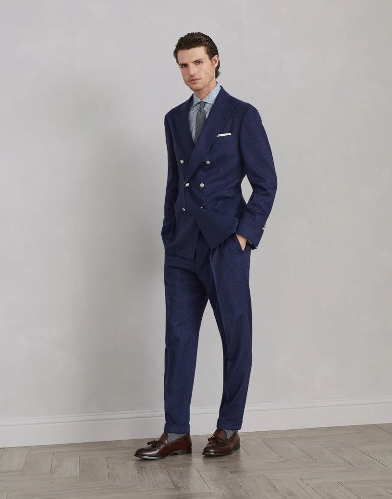 Brunello Cucinelli Suit in Navy Size 38R - 1 Thumbnail