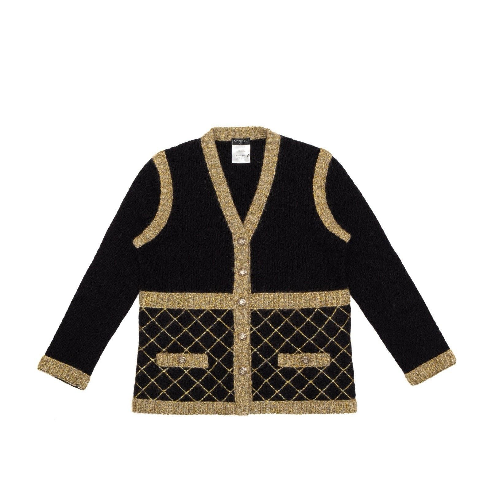 Chanel CHANEL Runway FW15 Brasserie Silk Cashmere 15K Cardigan FR42 Size M / US 6-8 / IT 42-44 - 1 Thumbnail