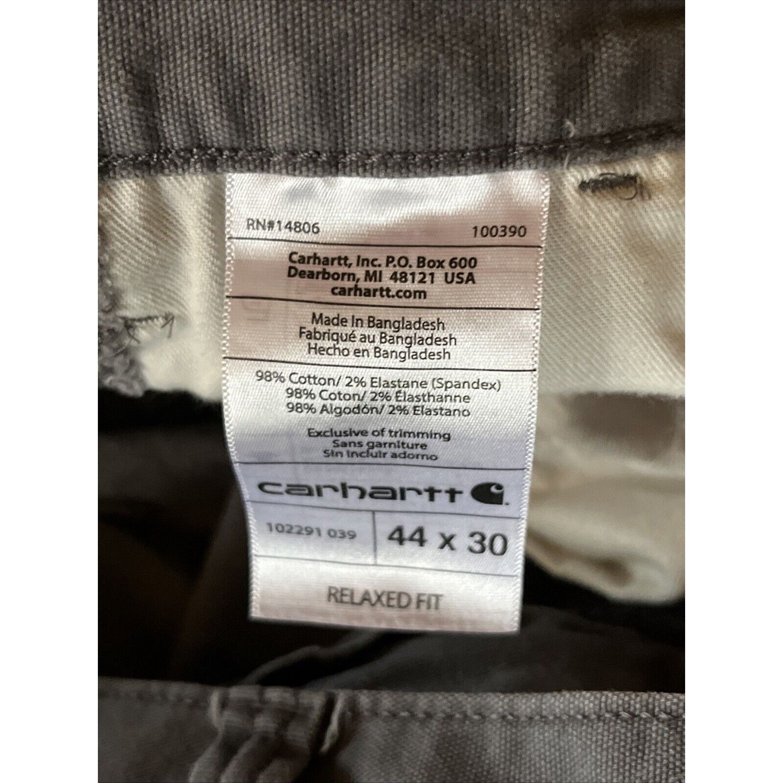 Carhartt Carhartt Pants Mens 42x26 Fit Gray Canvas Carpenter Relaxed Size US 42 / EU 58 - 3 Thumbnail