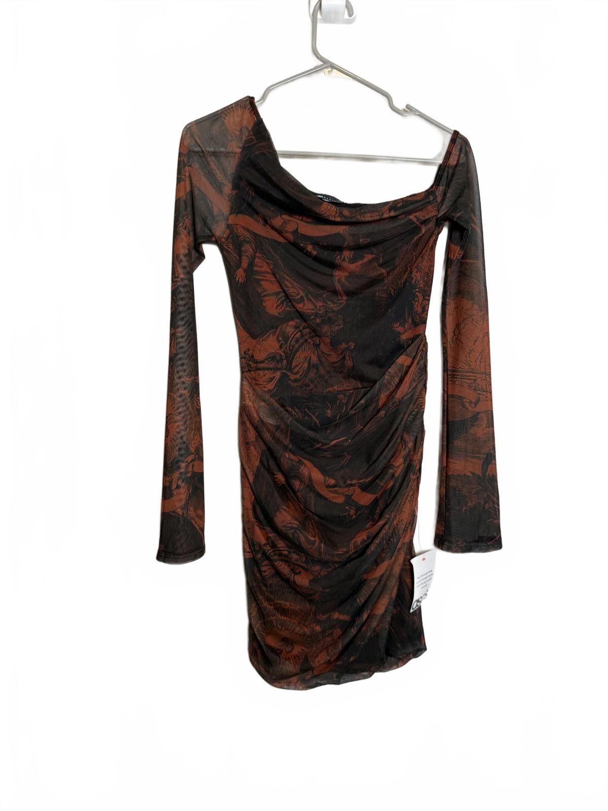 Other NWT off-shoulder mesh mini dress with ruffle fluted sleeves Size S / US 4 / IT 40 - 3 Thumbnail