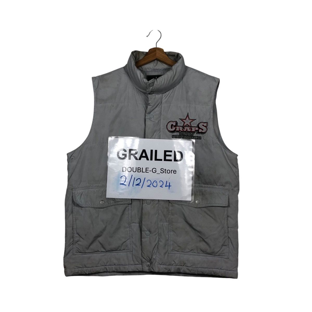 Japanese Brand 📌Vintage Biker Vest Jacket Puffer Craps Big Logo Size US L / EU 52-54 / 3 - 2 Thumbnail