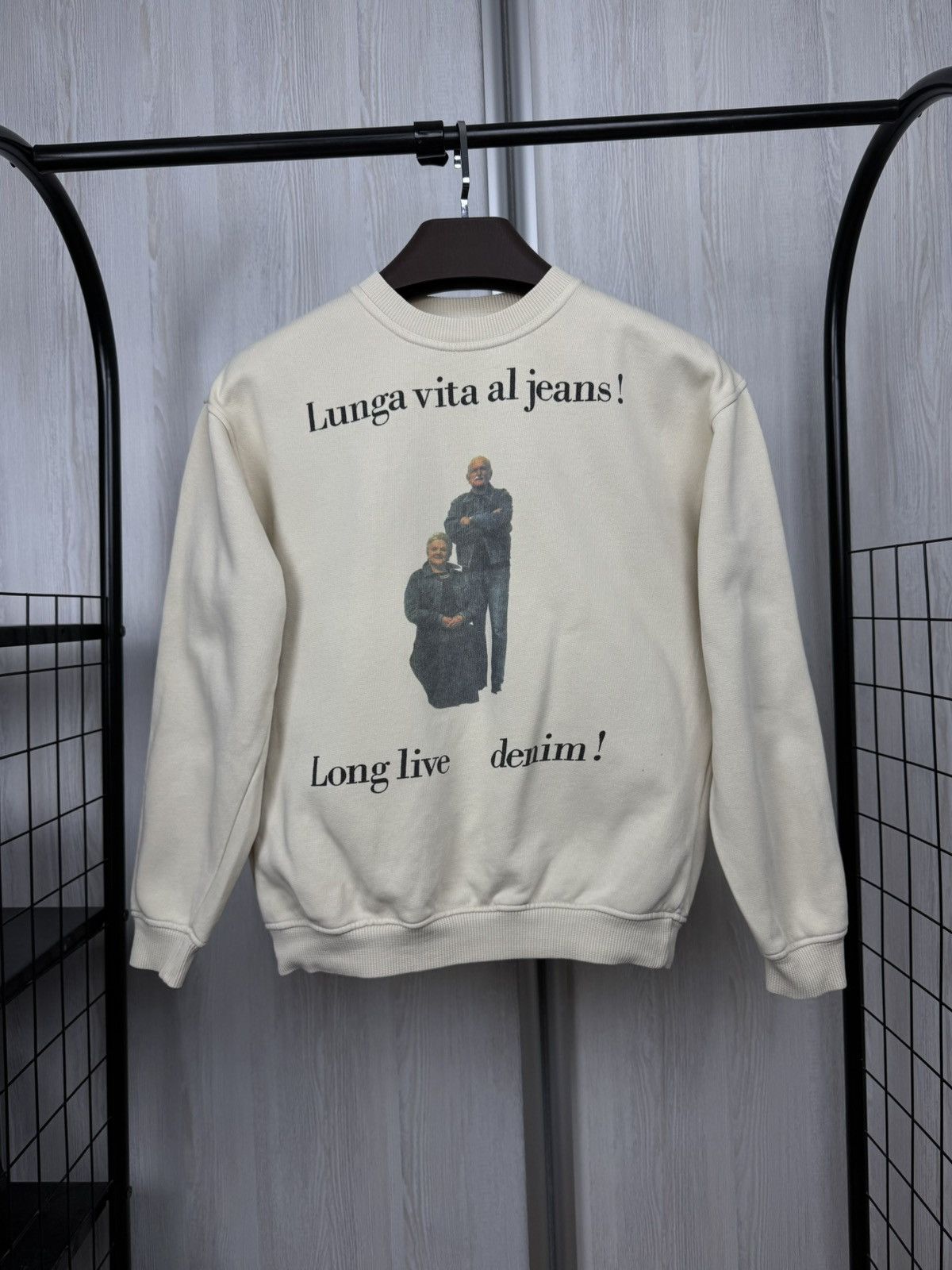 Moschino Moschino Sweatshirt Lunga vita al jeans! Long Live Denim Size M / US 6-8 / IT 42-44 - 2 Thumbnail