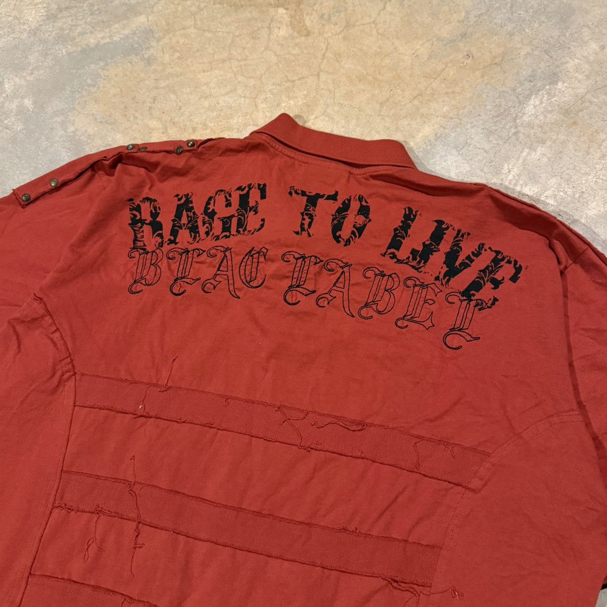 Vintage Vtg 2000s Blac Label Polo Shirt Affliction Y2K Grunge ERD Size US XXL / EU 58 / 5 - 9 Thumbnail