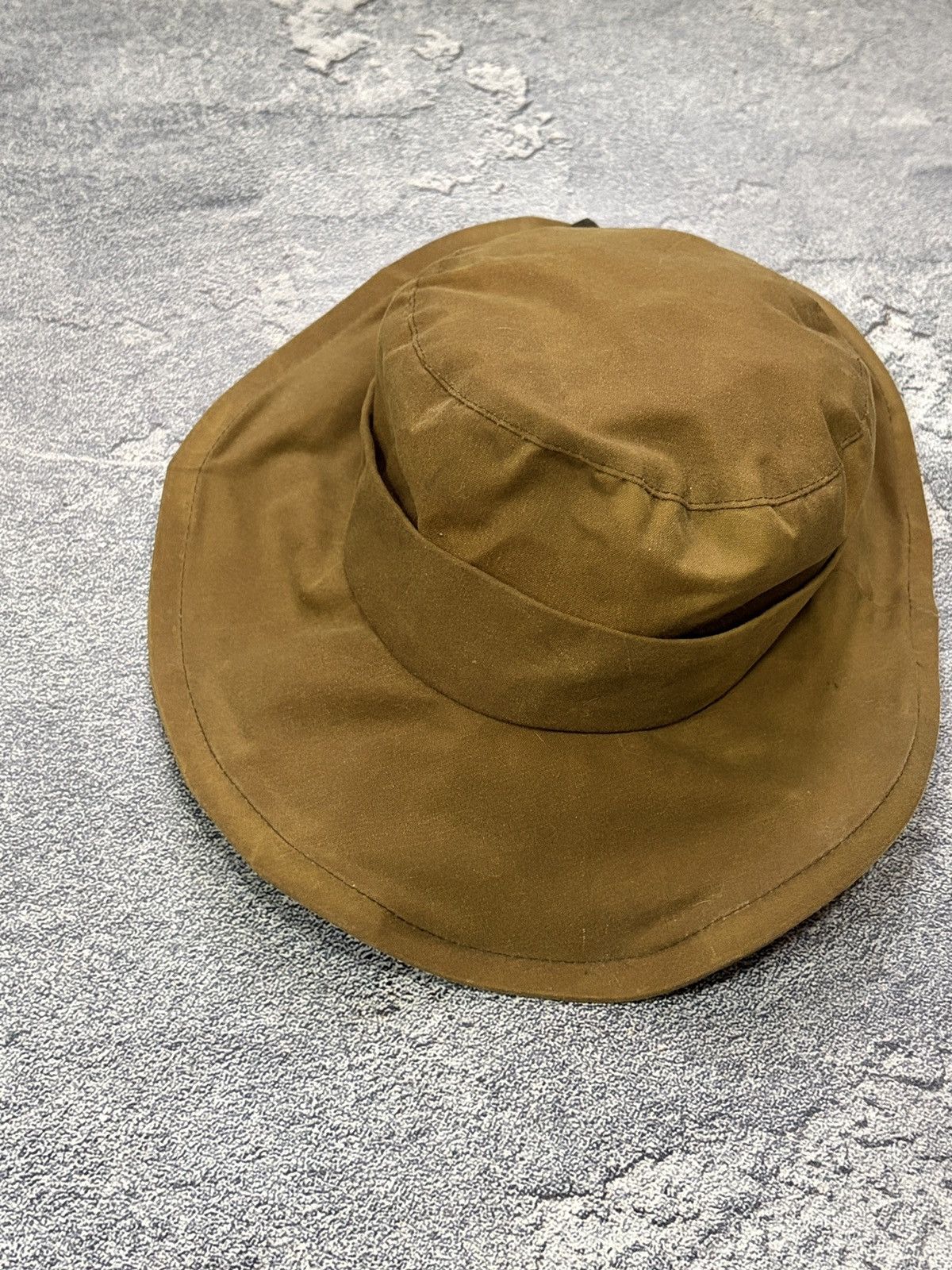 Barbour Barbour Country Waxed Cotton Bucket Hat Rose Detail Brown M Size ONE SIZE - 6 Thumbnail