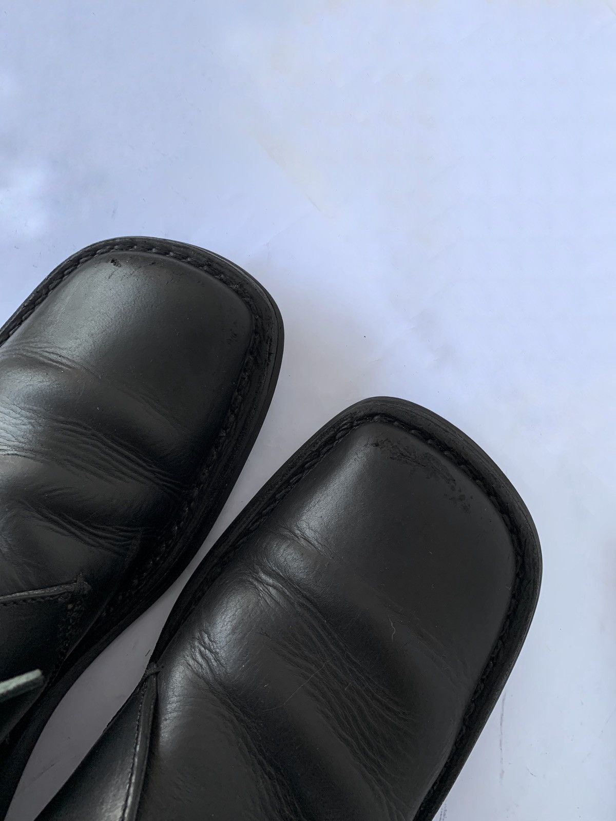 Miu Miu 🧿leather square toe low boots black Size US 10.5 / EU 43-44 - 5 Thumbnail
