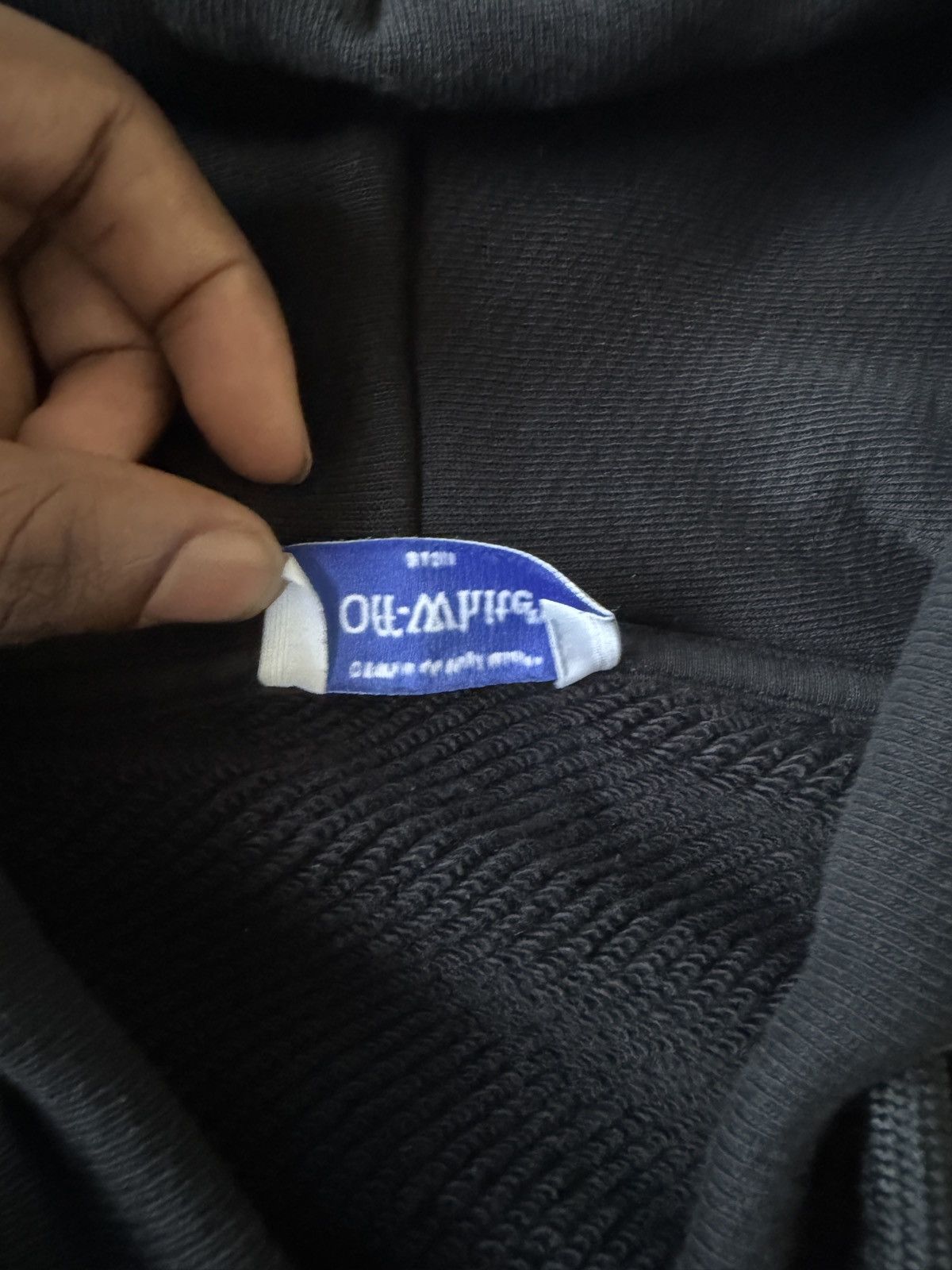 Off-White Off-White - Printed Cotton-Jersey Hoodie - Black Size US S / EU 44-46 / 1 - 9 Thumbnail