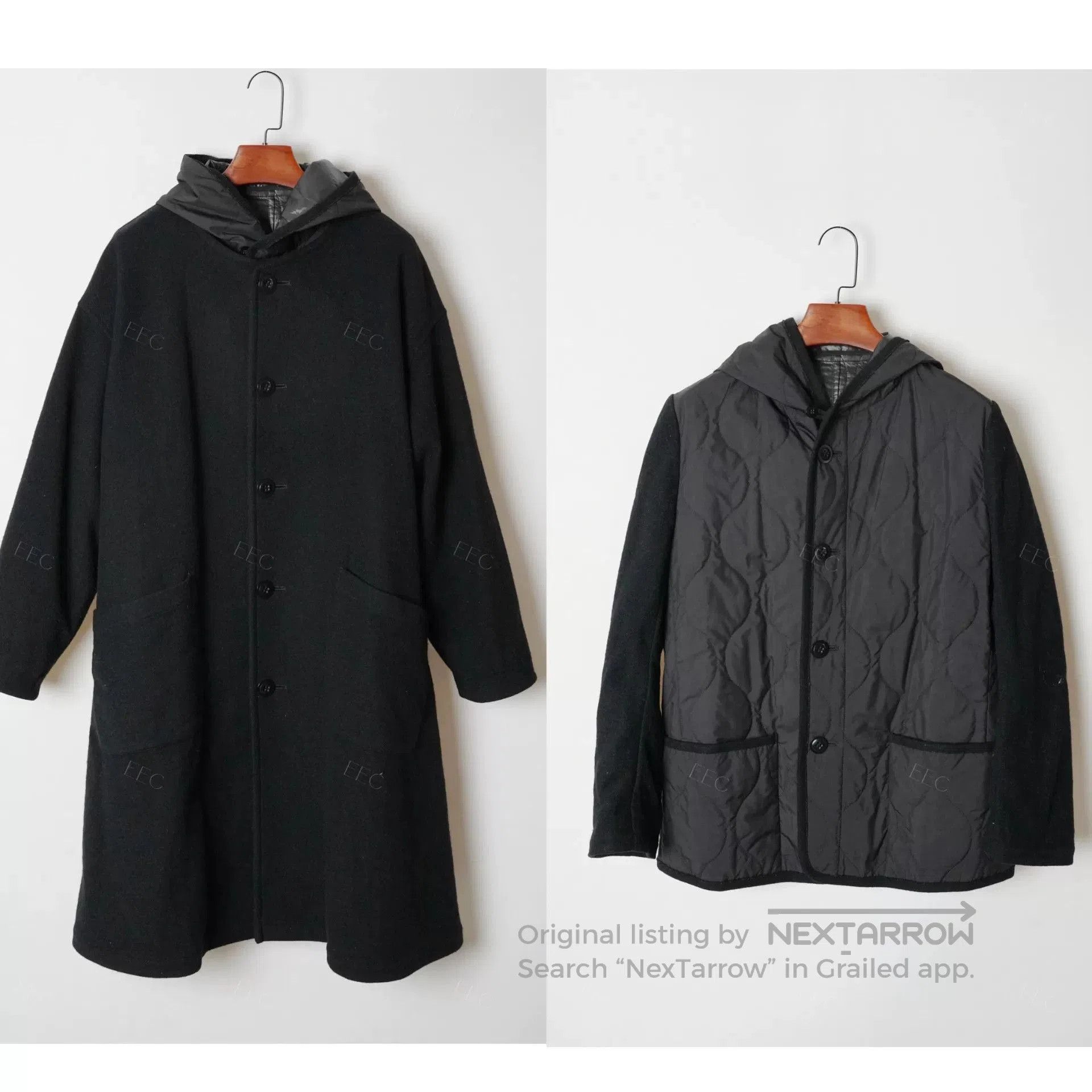 Yohji Yamamoto Yohji Yamamoto Black Wool Long Coat. Size US M / EU 48-50 / 2 - 1 Thumbnail