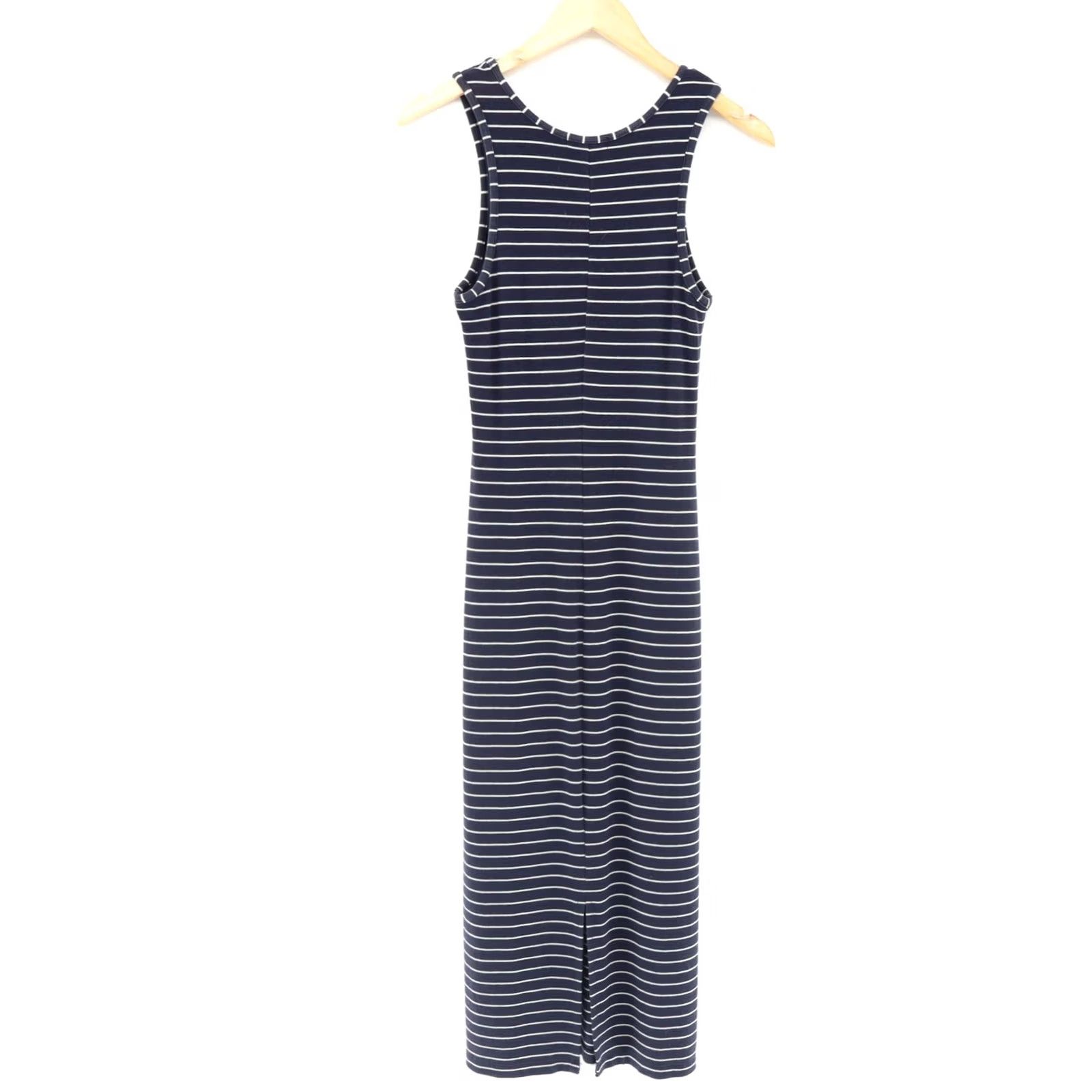 Marine Layer Marine Layer Striped Midi Dress Knit Coastal Nautical Navy Sz M Women Size M / US 6-8 / IT 42-44 - 3 Thumbnail