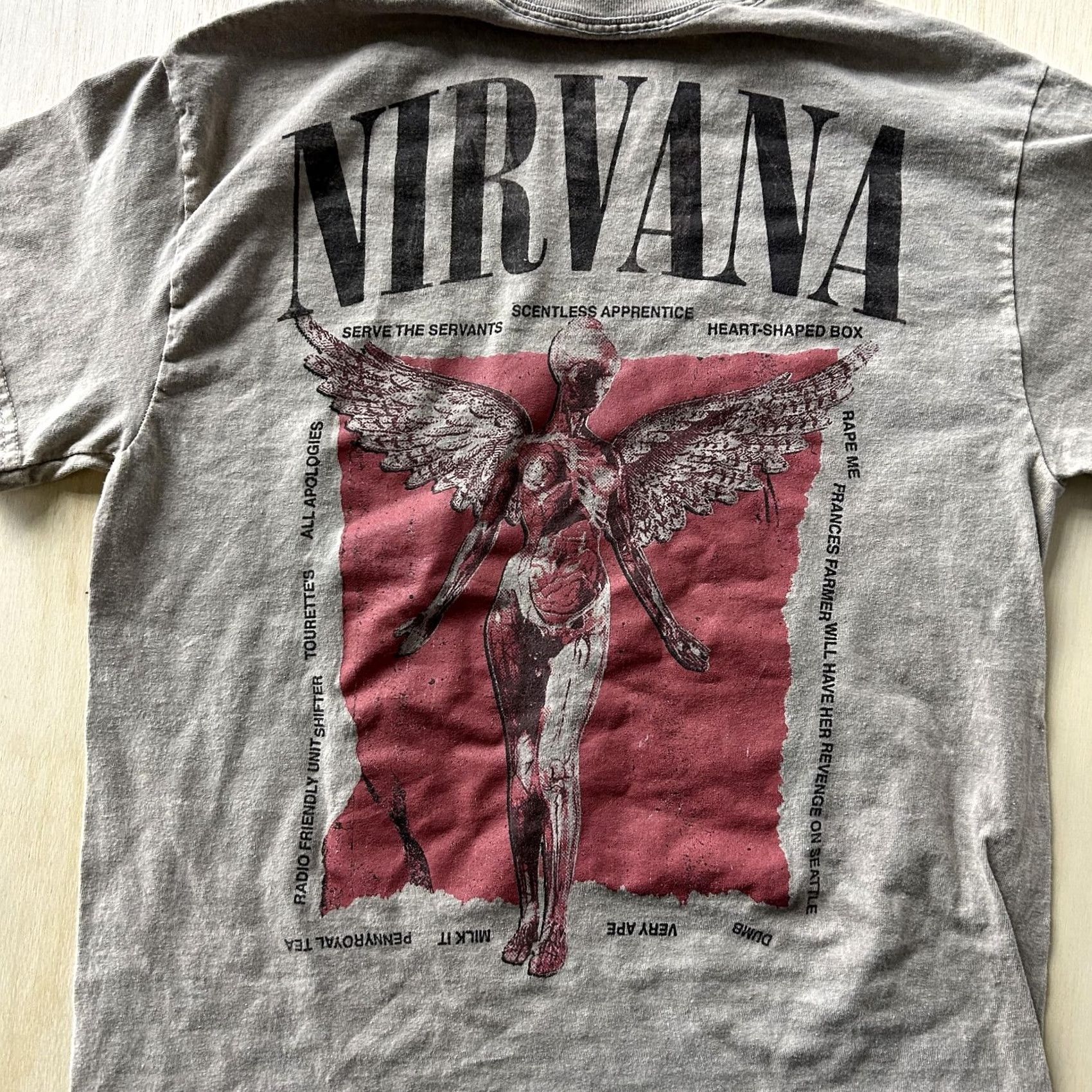 Vintage Nirvana In Utero Shirt Mens M Gray Graphic Tee T-Shirt Size US M / EU 48-50 / 2 - 7 Thumbnail