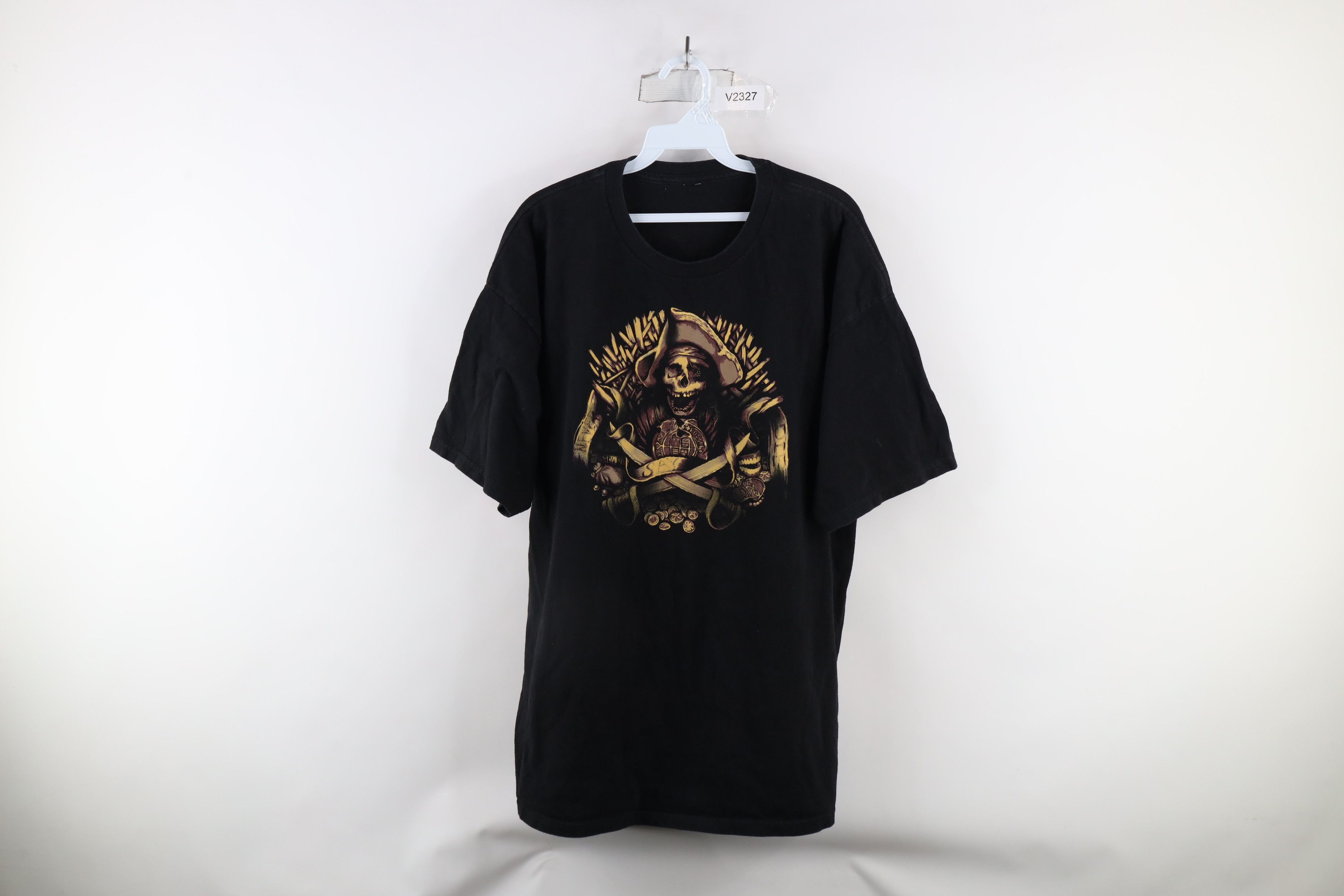 Vintage Vintage Y2K Streetwear Pirate UFC MMA Fighting T-Shirt Black Size US XL / EU 56 / 4 - 1 Thumbnail