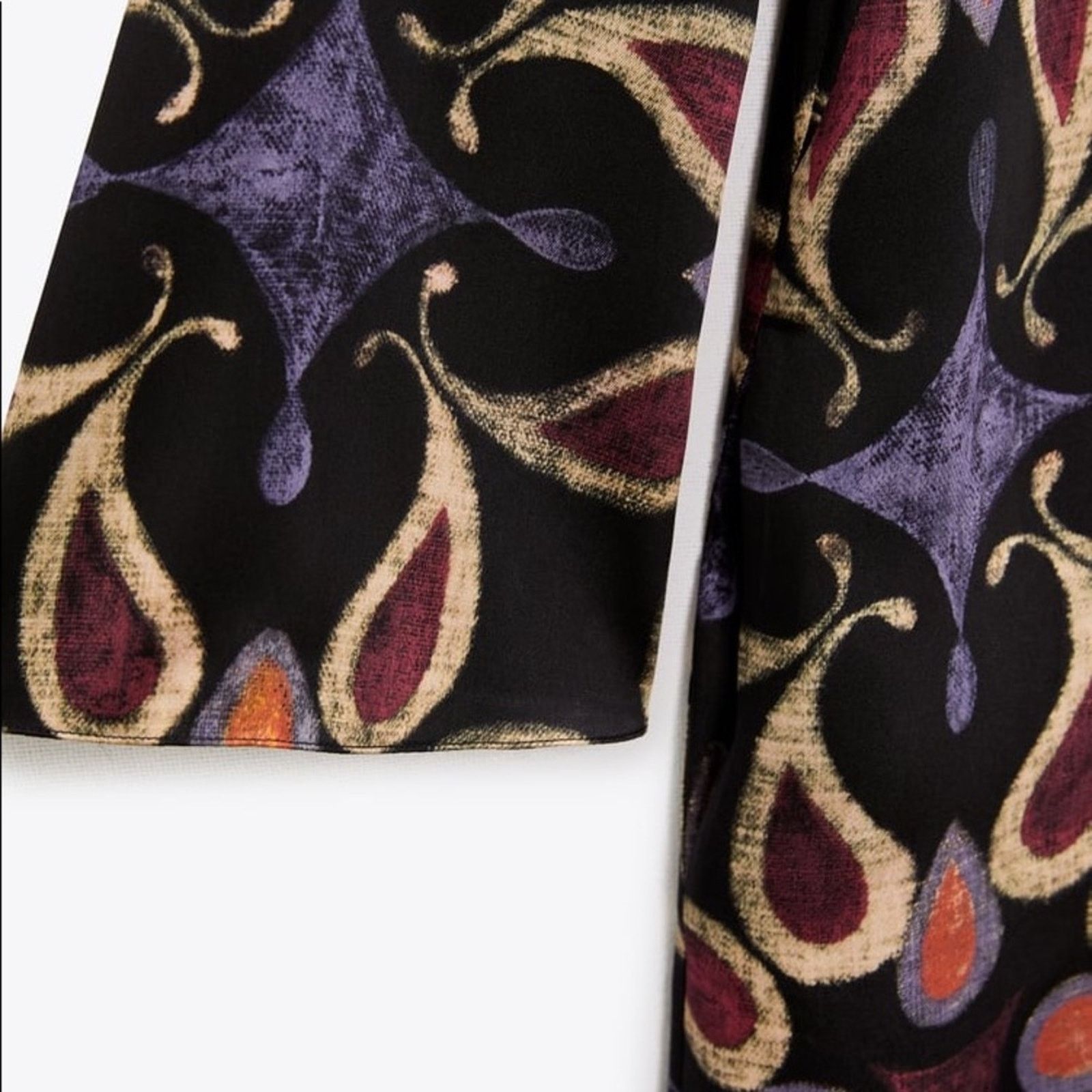 Zara ZARA BLOGGER FAVORITE PRINTED MIDI DRESS MULTICOLORED Size XS / US 0-2 / IT 36-38 - 12 Thumbnail