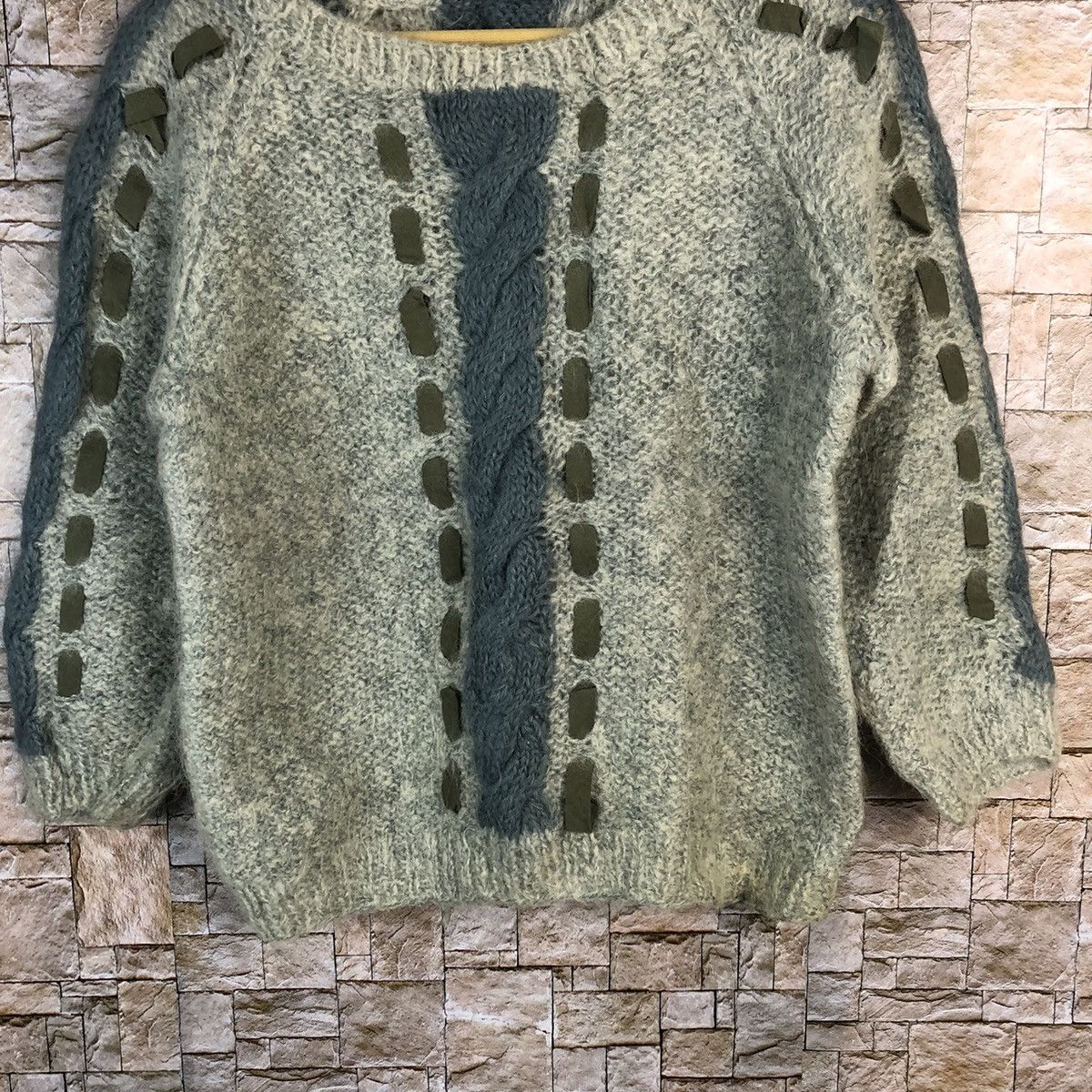 Vintage Japan vintage Grey Mohair Knitwear #A509 Size XS / US 0-2 / IT 36-38 - 3 Thumbnail