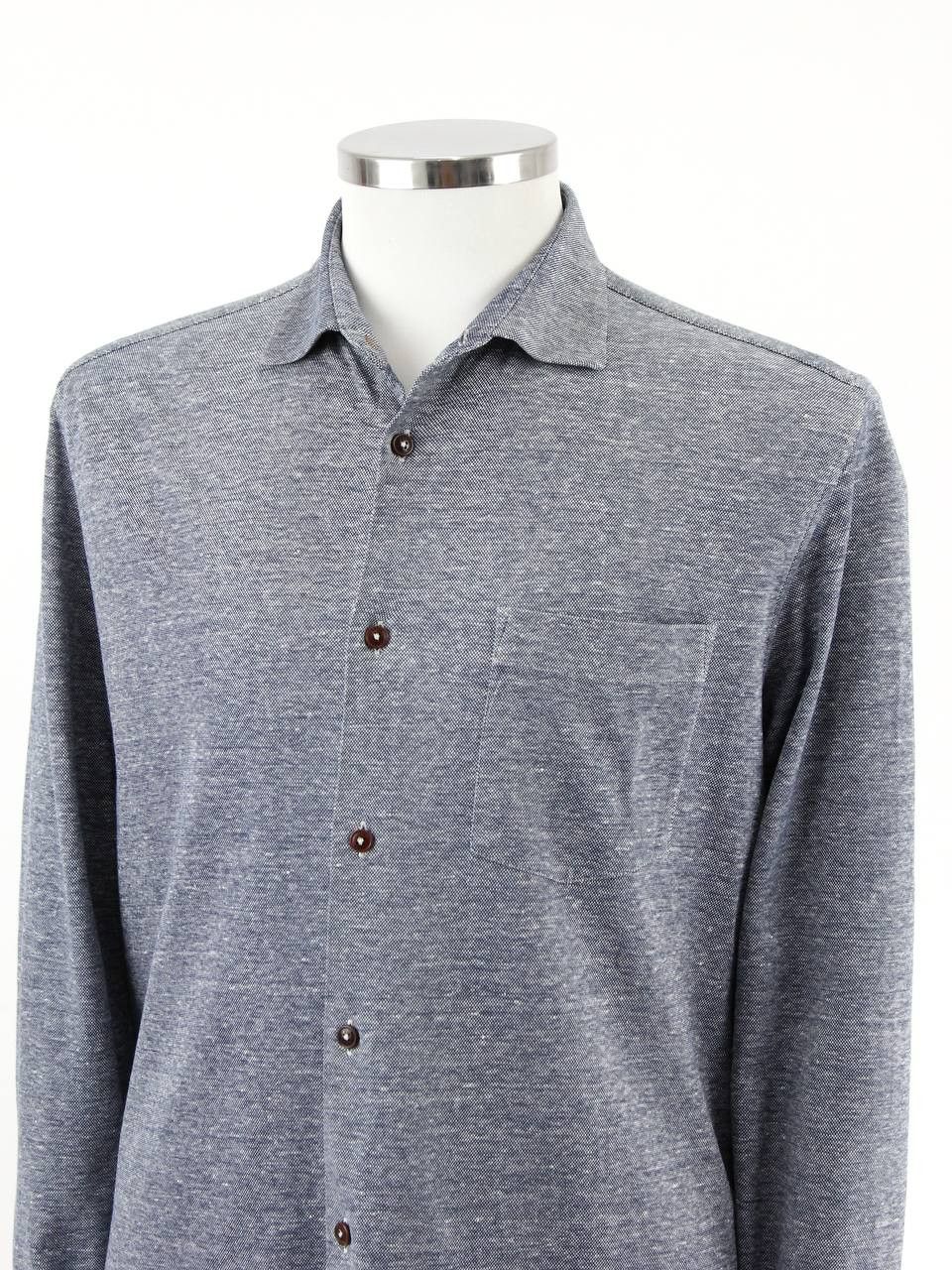 Ted Baker TED BAKER Knitted shirt made of linen and cotton Size US XL / EU 56 / 4 - 4 Thumbnail