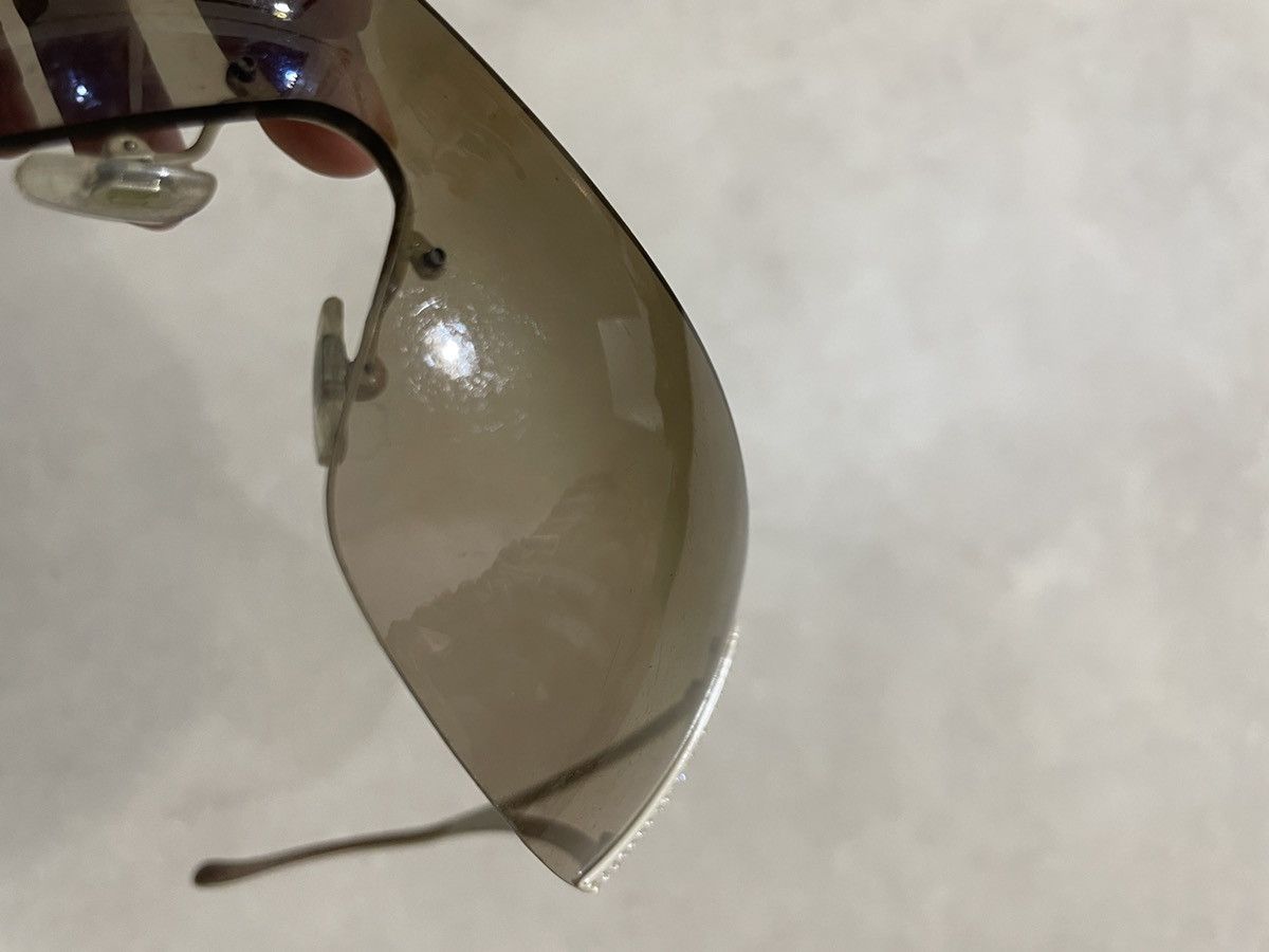 Versace Versace 2034-B crystal Embellished Shield sunglasses Size ONE SIZE - 9 Thumbnail
