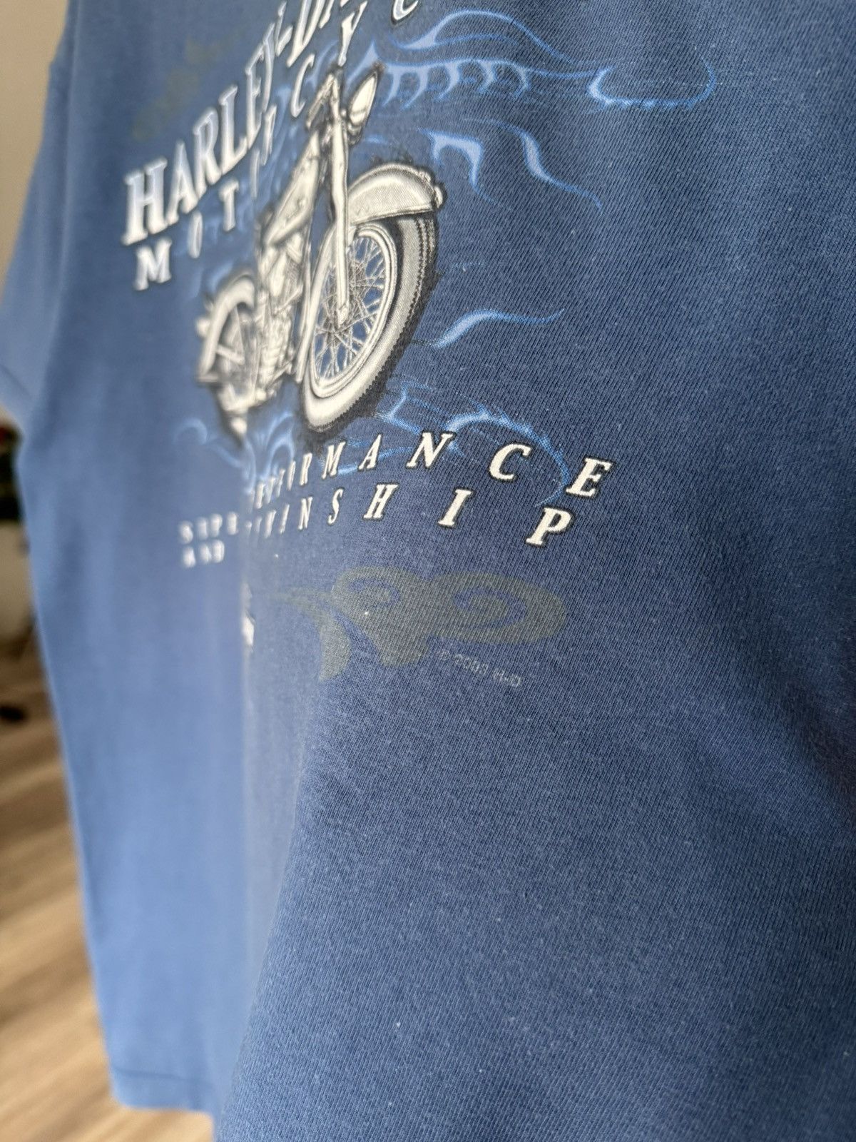 Harley Davidson × Vintage × West Coast Choppers Vintage 2003 Harley Davidson Motorcycle Washed T-shirt L USA Size US L / EU 52-54 / 3 - 4 Thumbnail