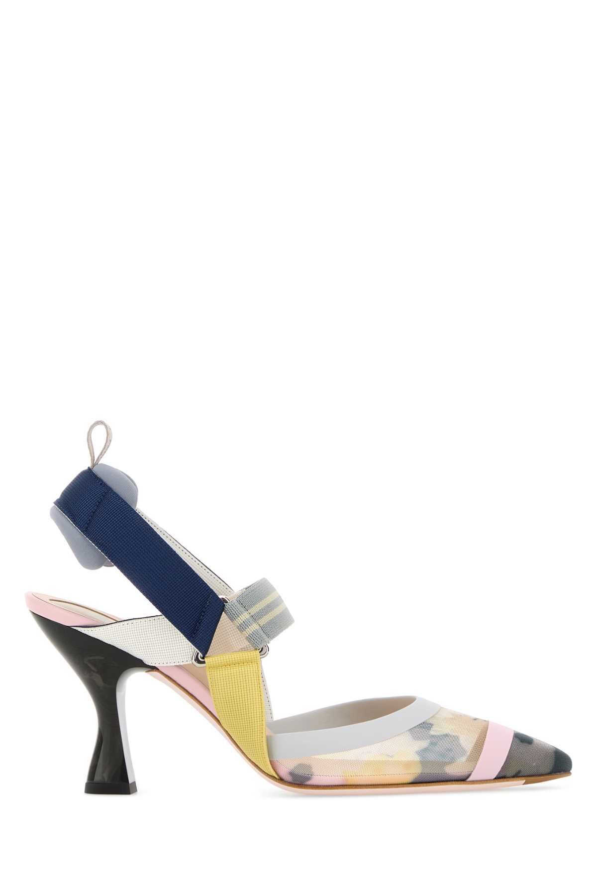 Fendi Multicolor Mesh Colibri Pumps Size US 7.5 / IT 37.5 - 1 Thumbnail