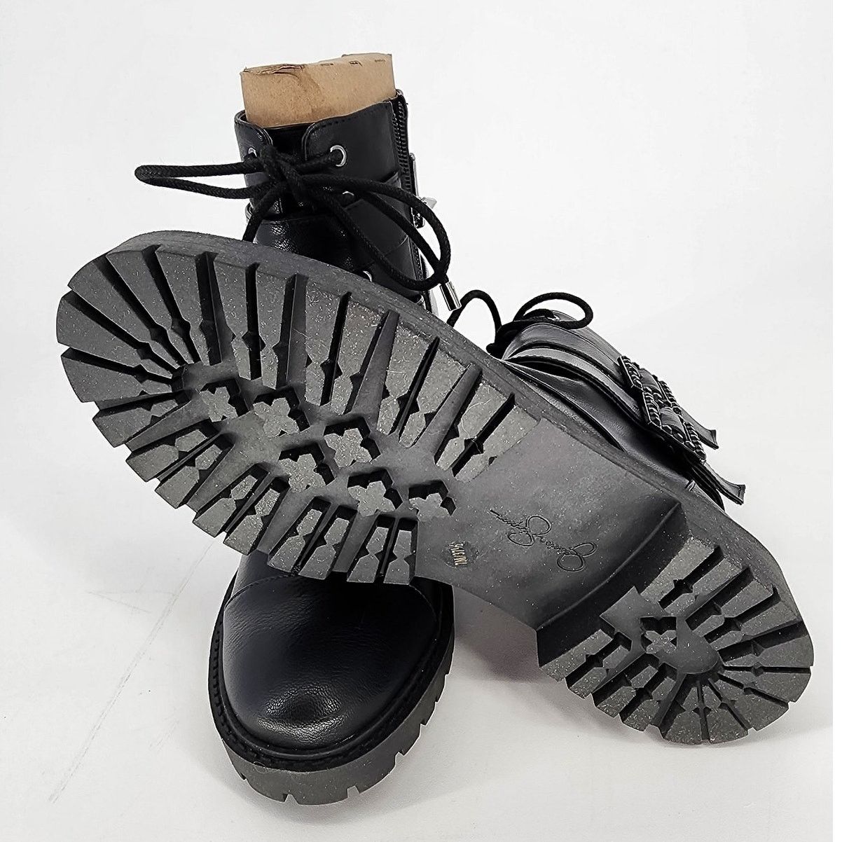Jessica Simpson Jessica Simpson Kerina Black Fashion Combat Boots Size 7M Size US 7 / IT 37 - 6 Thumbnail