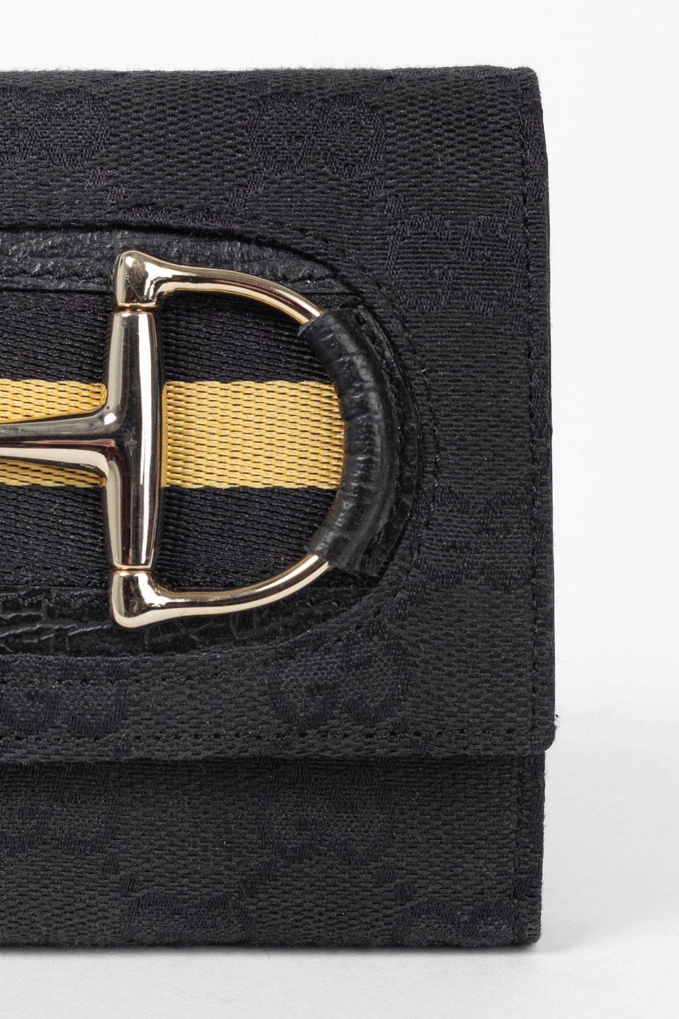 Gucci Gucci Black GG Canvas Horsebit Web Trifold Wallet Size ONE SIZE - 5 Thumbnail