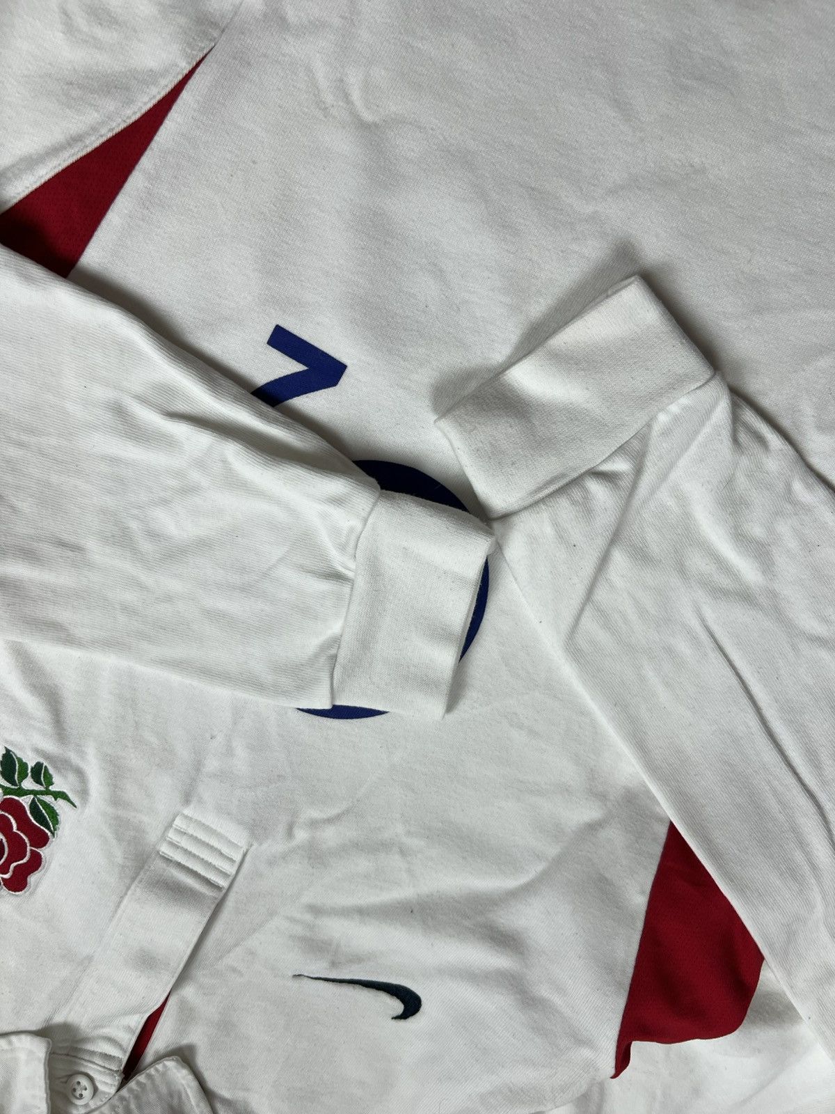 Nike 90s Nike England Vintage Y2K Rugby Longsleeve Retro Polo Size US L / EU 52-54 / 3 - 8 Thumbnail