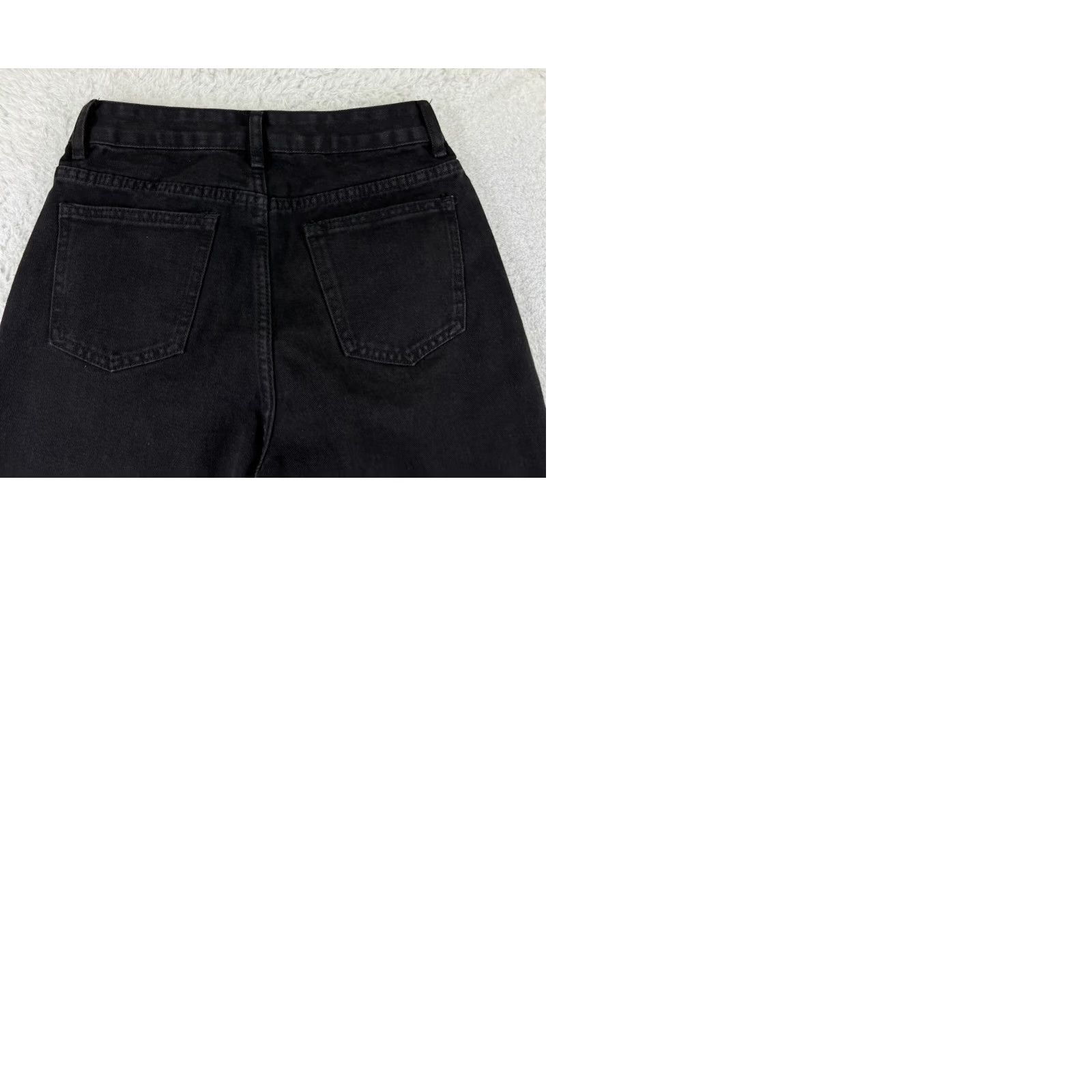Shein SheIn Jeans Pants Womens XS Black Denim Wide-Leg High Rise 24x33 5-Pocket Design Medium Wash Cotton Cotton Slimming Comfortable 90s? Size 26" / US 2 / IT 38 - 10 Thumbnail