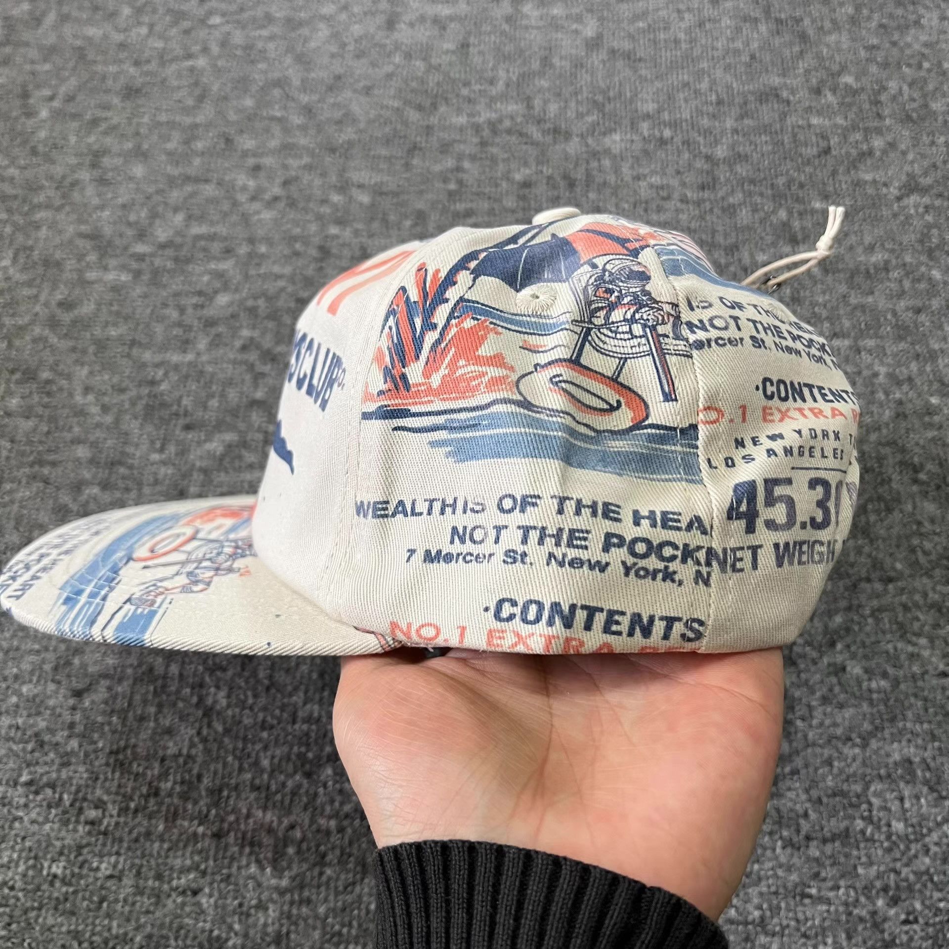 Billionaire Boys Club BBC Print Vintage Logo Beach Theme Flat Brim Baseball Cap。Q7 Size ONE SIZE - 3 Thumbnail
