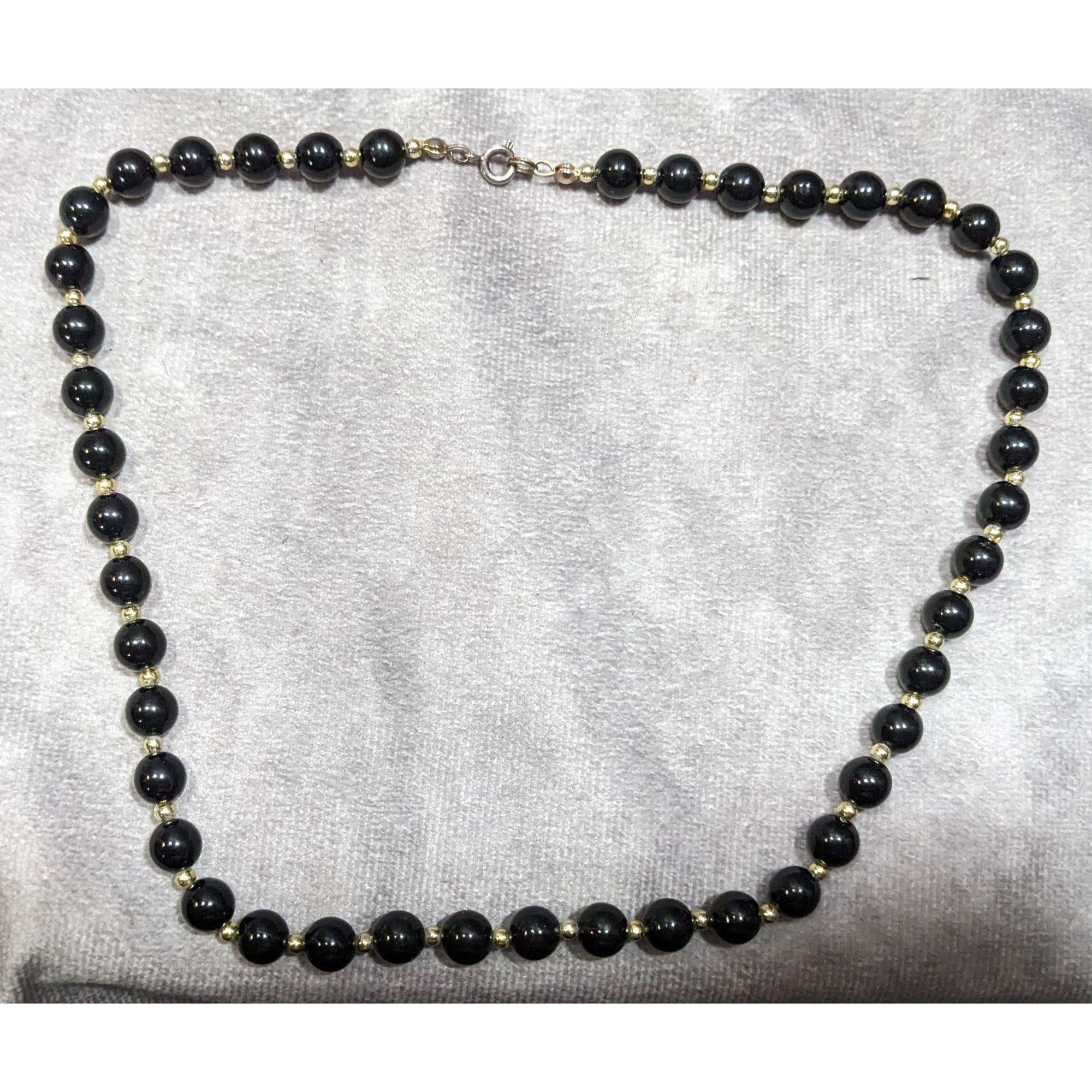 Other Vintage Classic Black And Gold Tone Alternating Beaded Neckl Size ONE SIZE - 3 Thumbnail