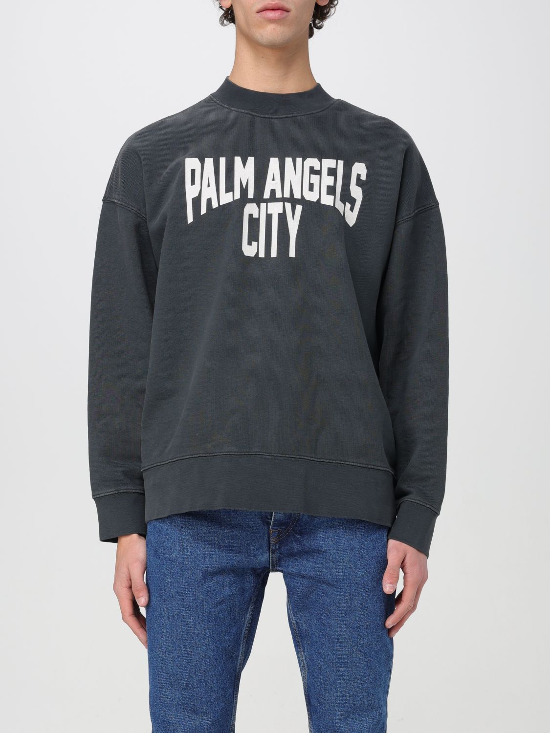 image of Palm Angels Sweatshirt Men Grey (Size Medium)