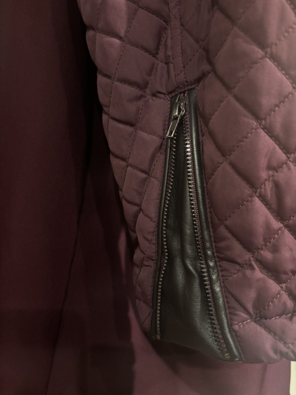 Other Women’s burgundy leather trim Jacket.wj1003 Size XXL / US 16-18 / IT 52-54 - 8 Thumbnail