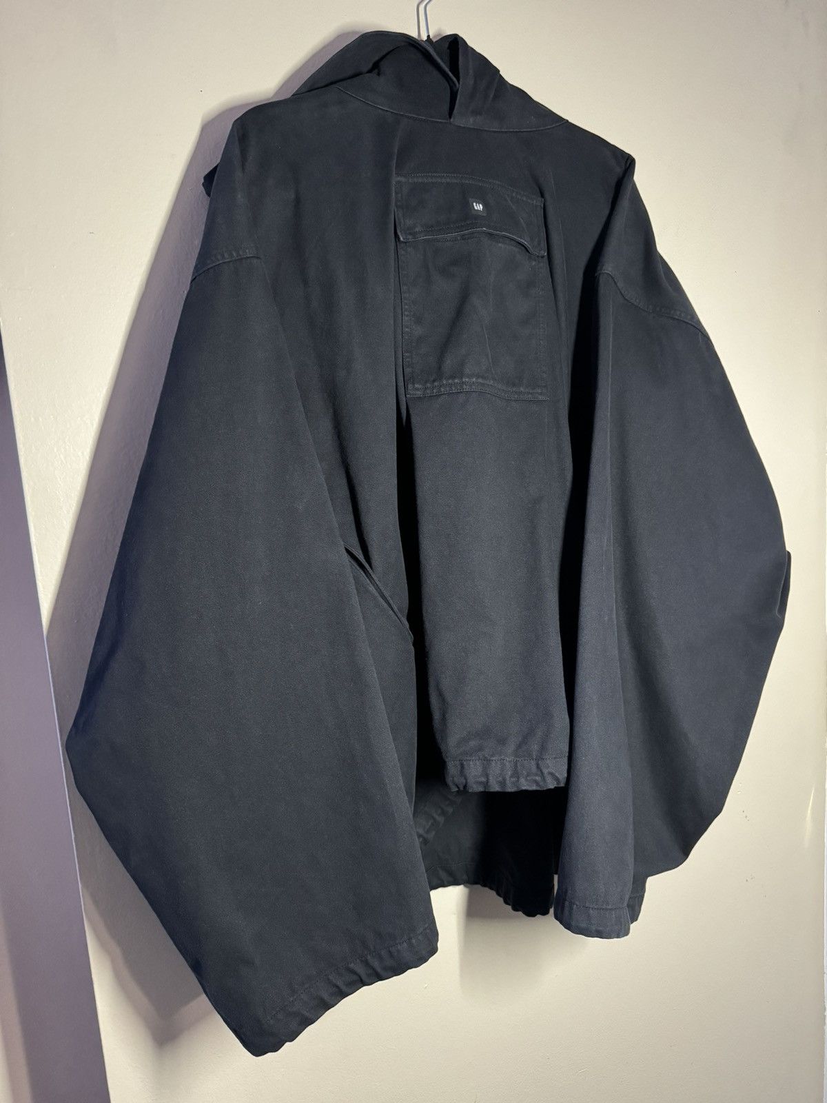 image of Yzy Gap Balenciaga Black Sateen Anorak Size M, Men's