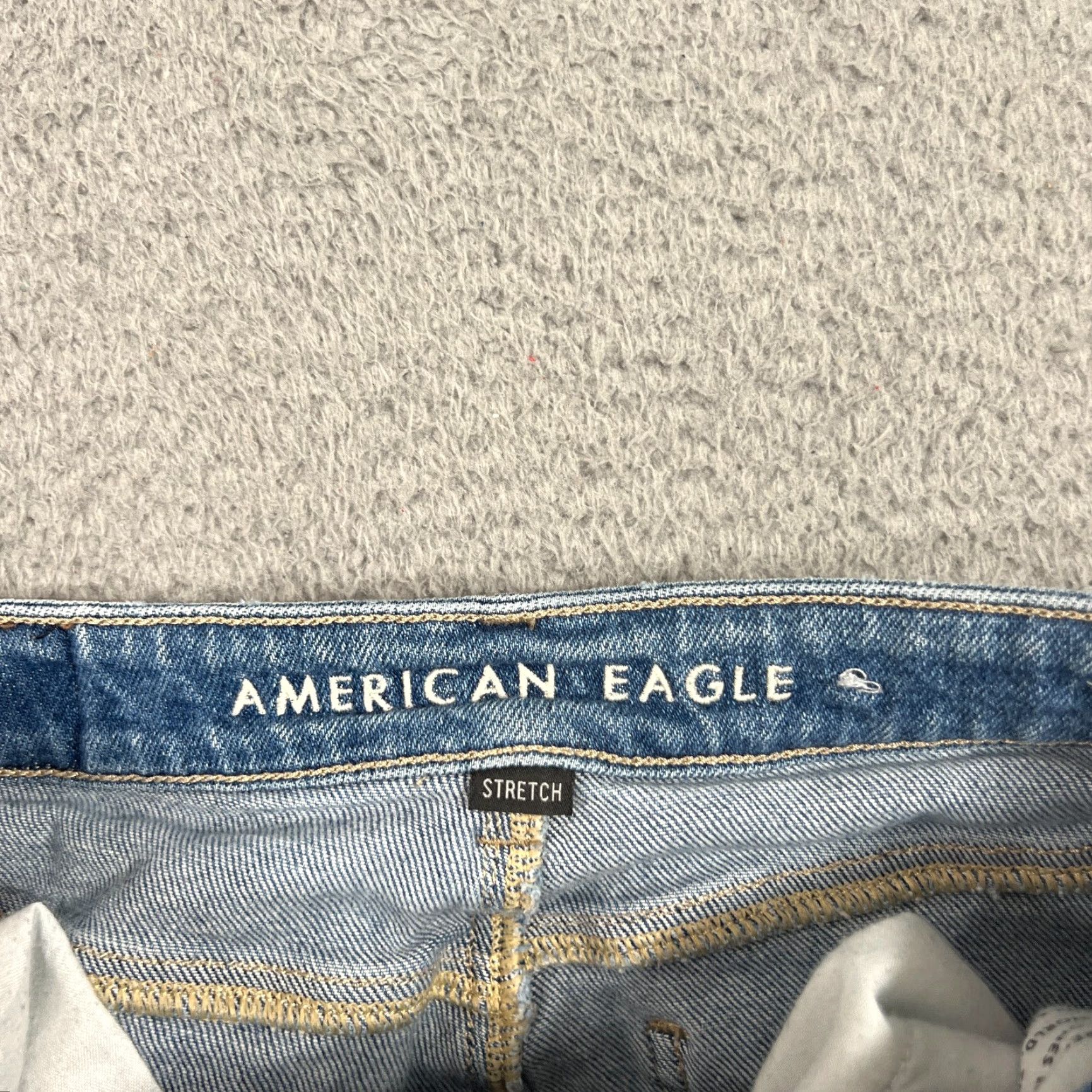 American Eagle Outfitters VINTAGE American Eagle Outfitters Women's Mom Jeans Size 2 Short High Rise Distressed Stretch Denim Blue Size 26" / US 2 / IT 38 - 5 Thumbnail