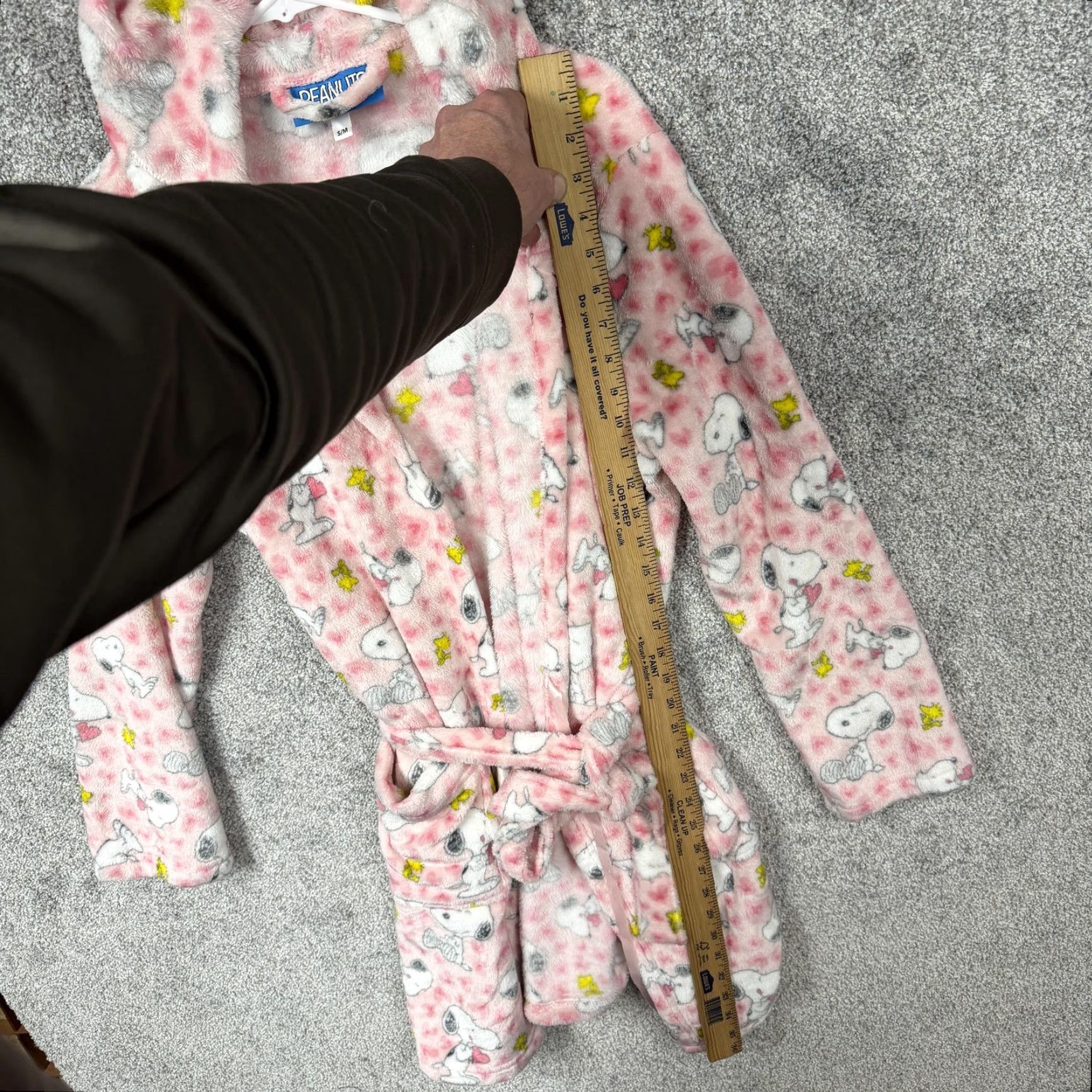 Peanuts Peanuts Robe Womens M Pink Snoopy Woodstock Hooded Fleece Lounge Cozy Sleepwear Size ONE SIZE - 2 Thumbnail