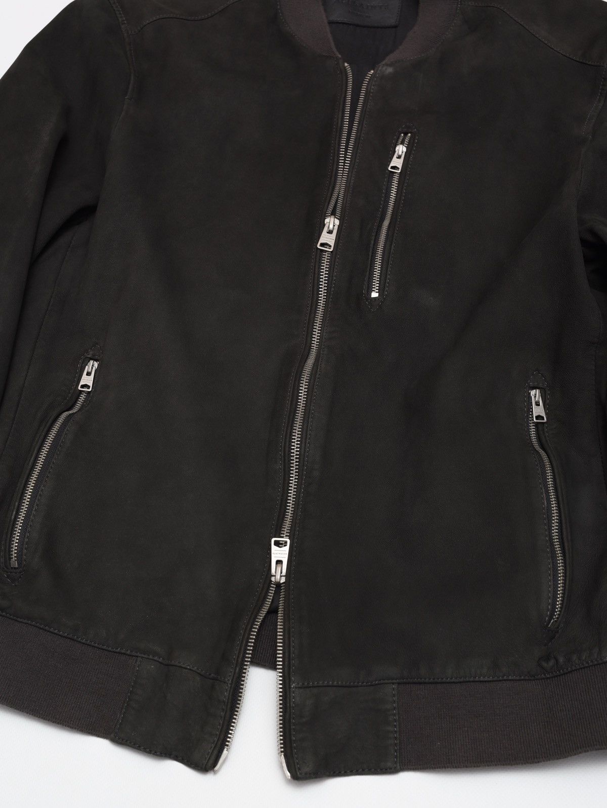 Allsaints Allsaints Suede Sheep Leather Jacket Stones Bomber Dark Gray Size US M / EU 48-50 / 2 - 3 Thumbnail